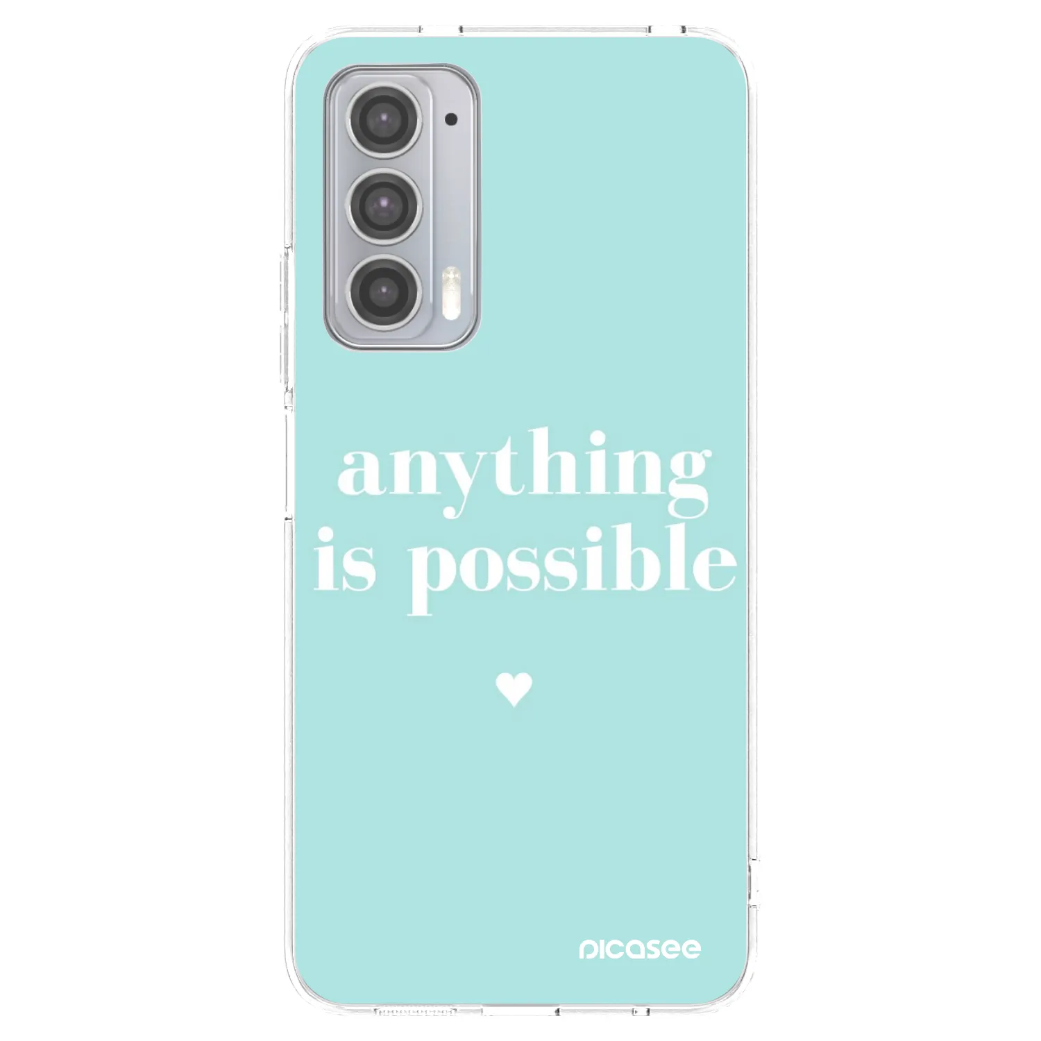 Picasee silikonowe przeźroczyste etui na Motorola Edge 20 - Anything is possible