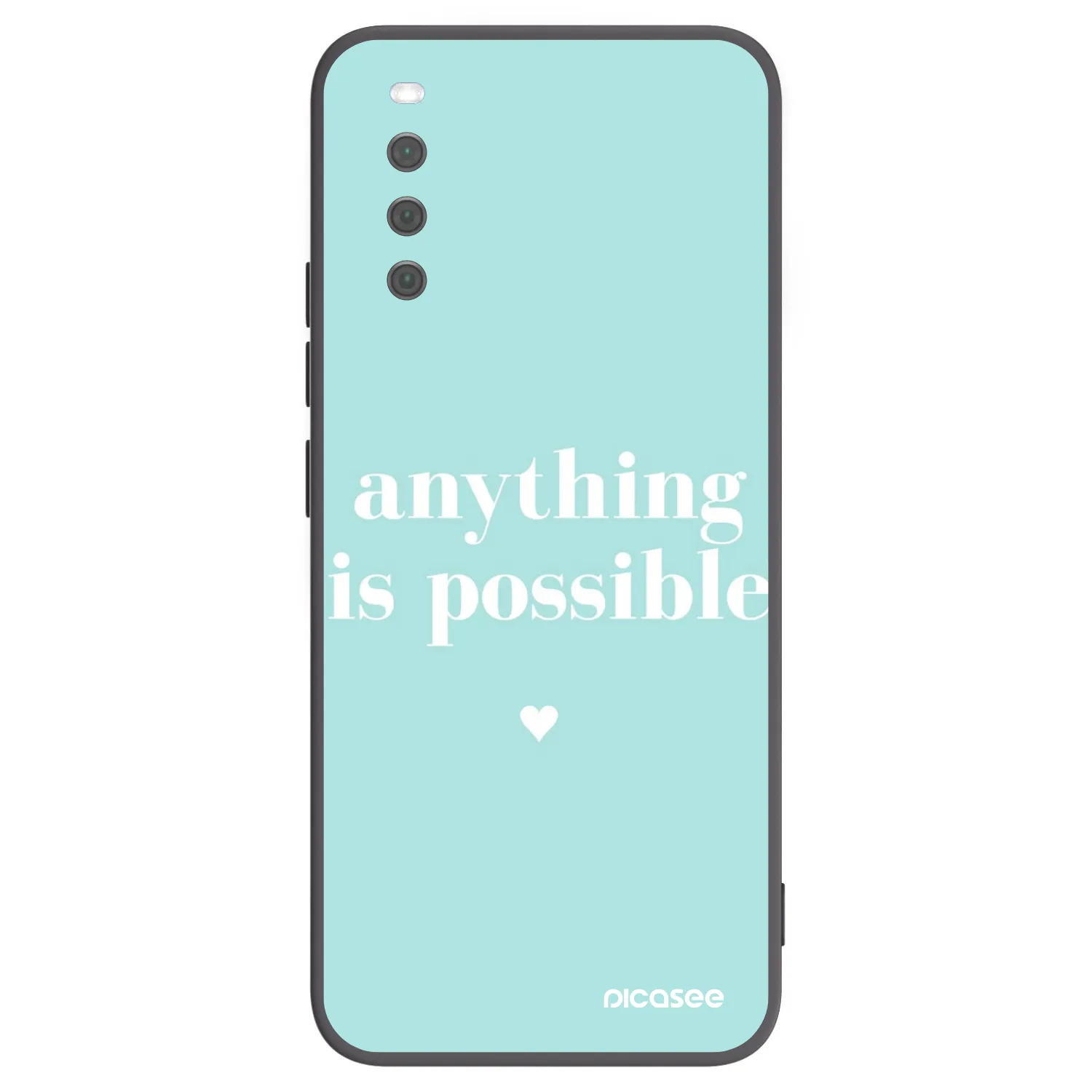 Picasee silikonowe czarne etui na Sony Xperia 10 III - Anything is possible
