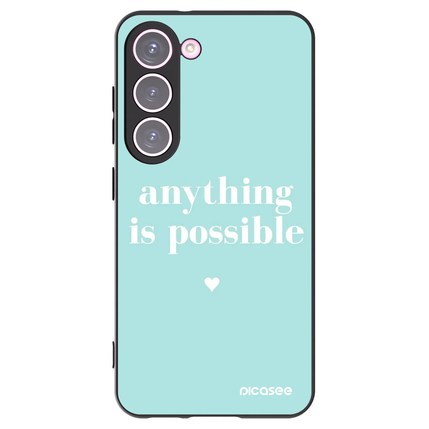 Picasee silikonowe czarne etui na Samsung Galaxy S23 5G - Anything is possible