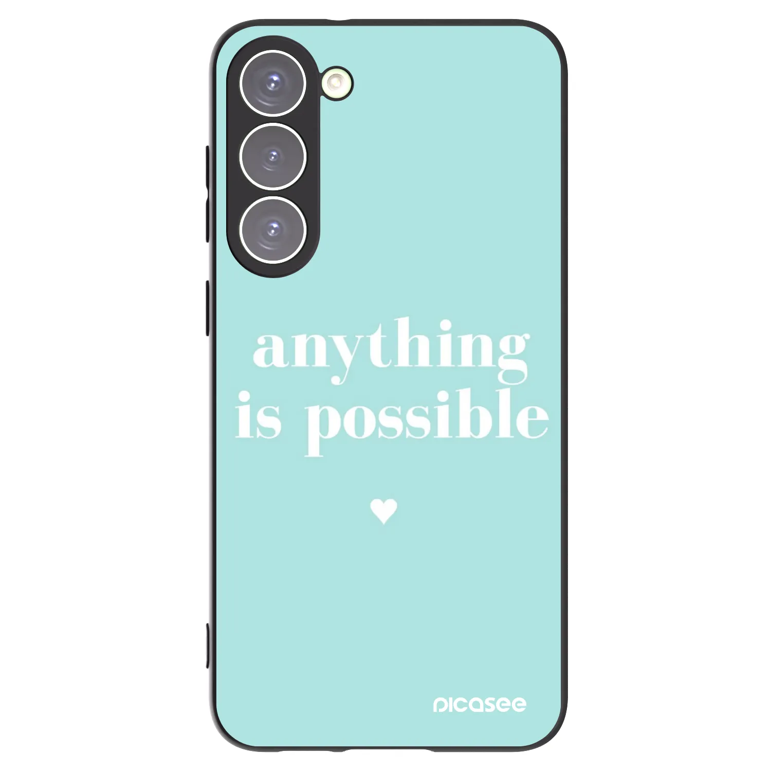 Picasee silikonowe czarne etui na Samsung Galaxy S23+ 5G - Anything is possible