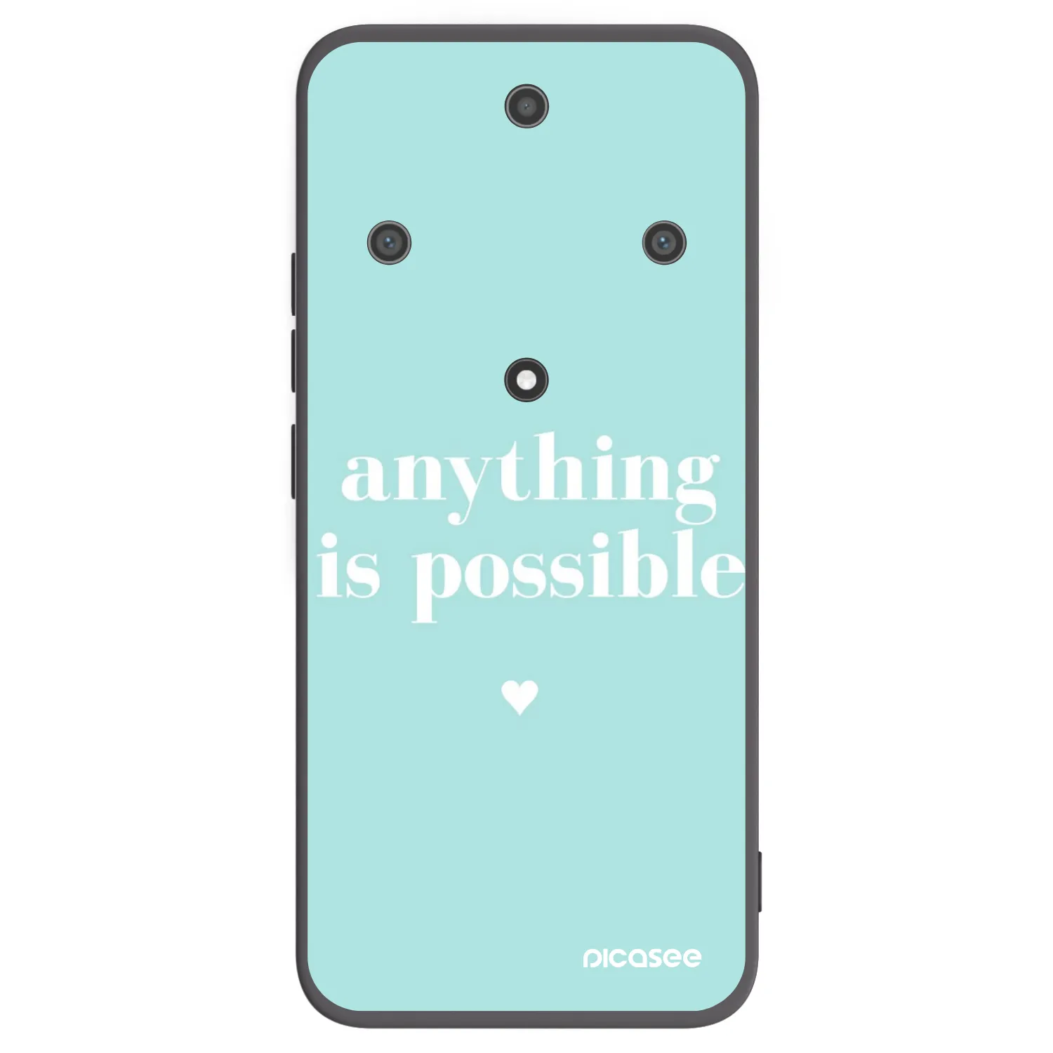 Picasee silikonowe czarne etui na Honor Magic5 Lite 5G - Anything is possible