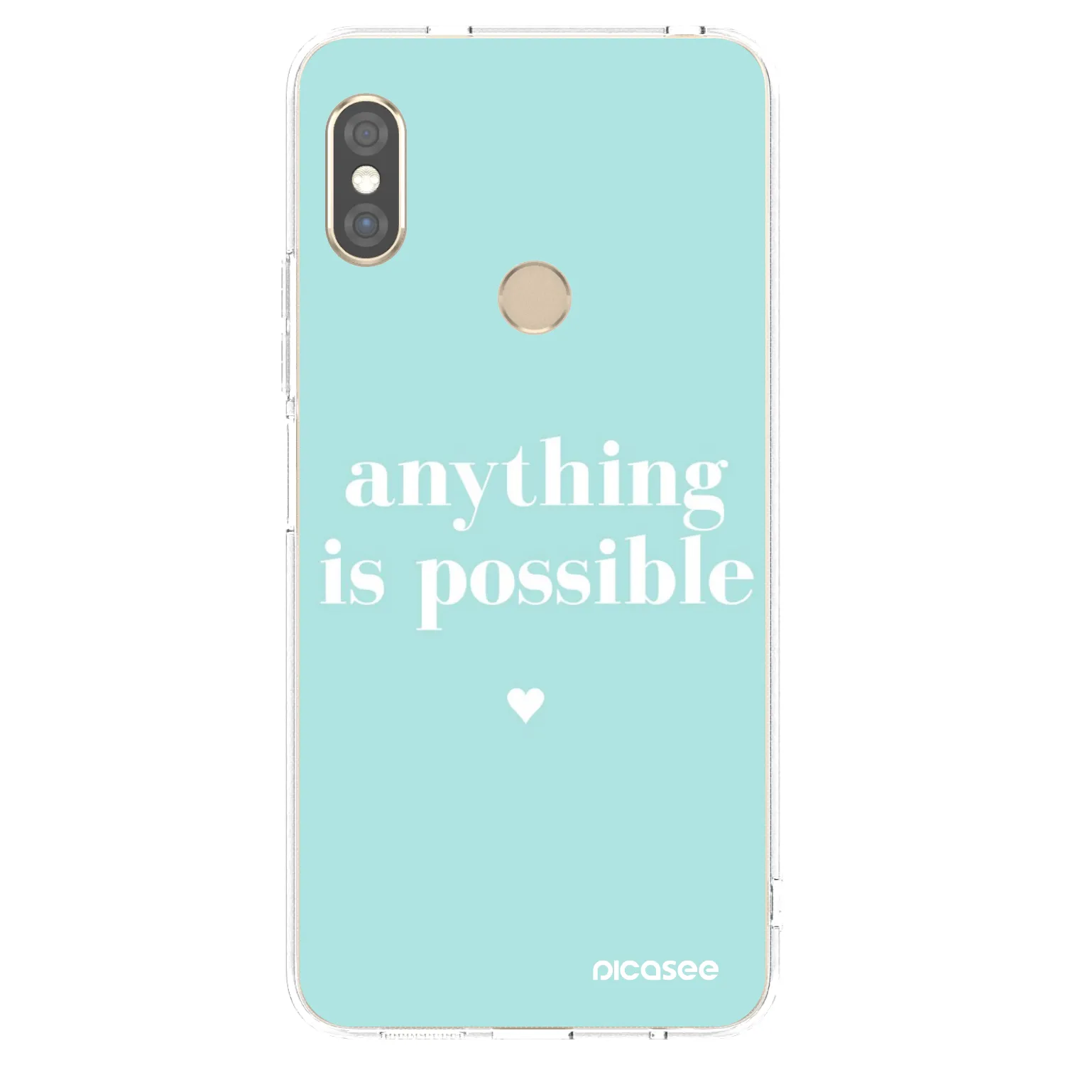 Picasee silikonowe przeźroczyste etui na Xiaomi Redmi Note 5 Global - Anything is possible