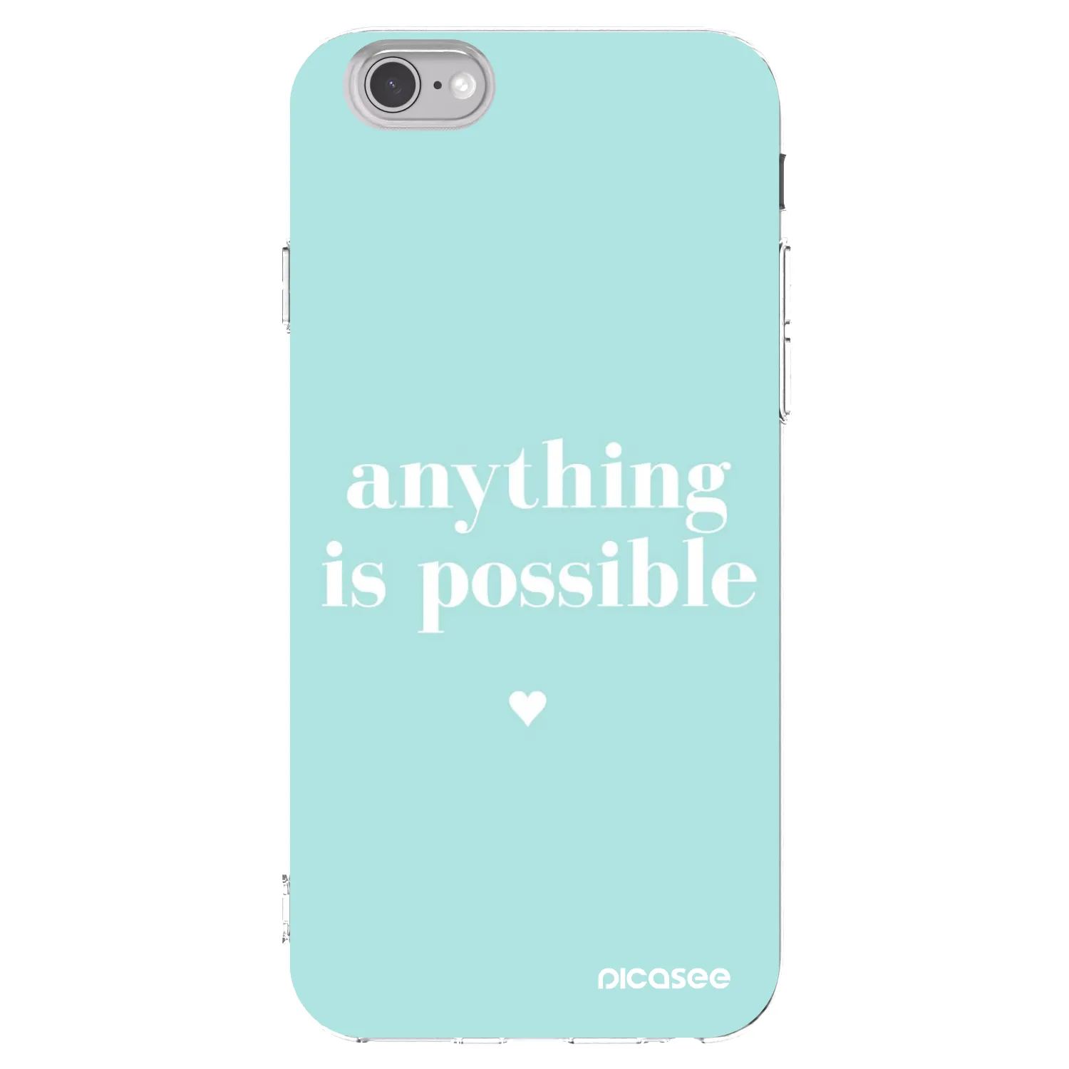 Picasee silikonowe przeźroczyste etui na Apple iPhone 6/6S - Anything is possible