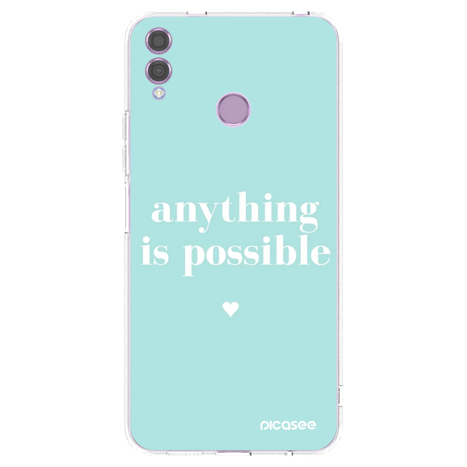 Picasee silikonowe przeźroczyste etui na Honor 8X - Anything is possible