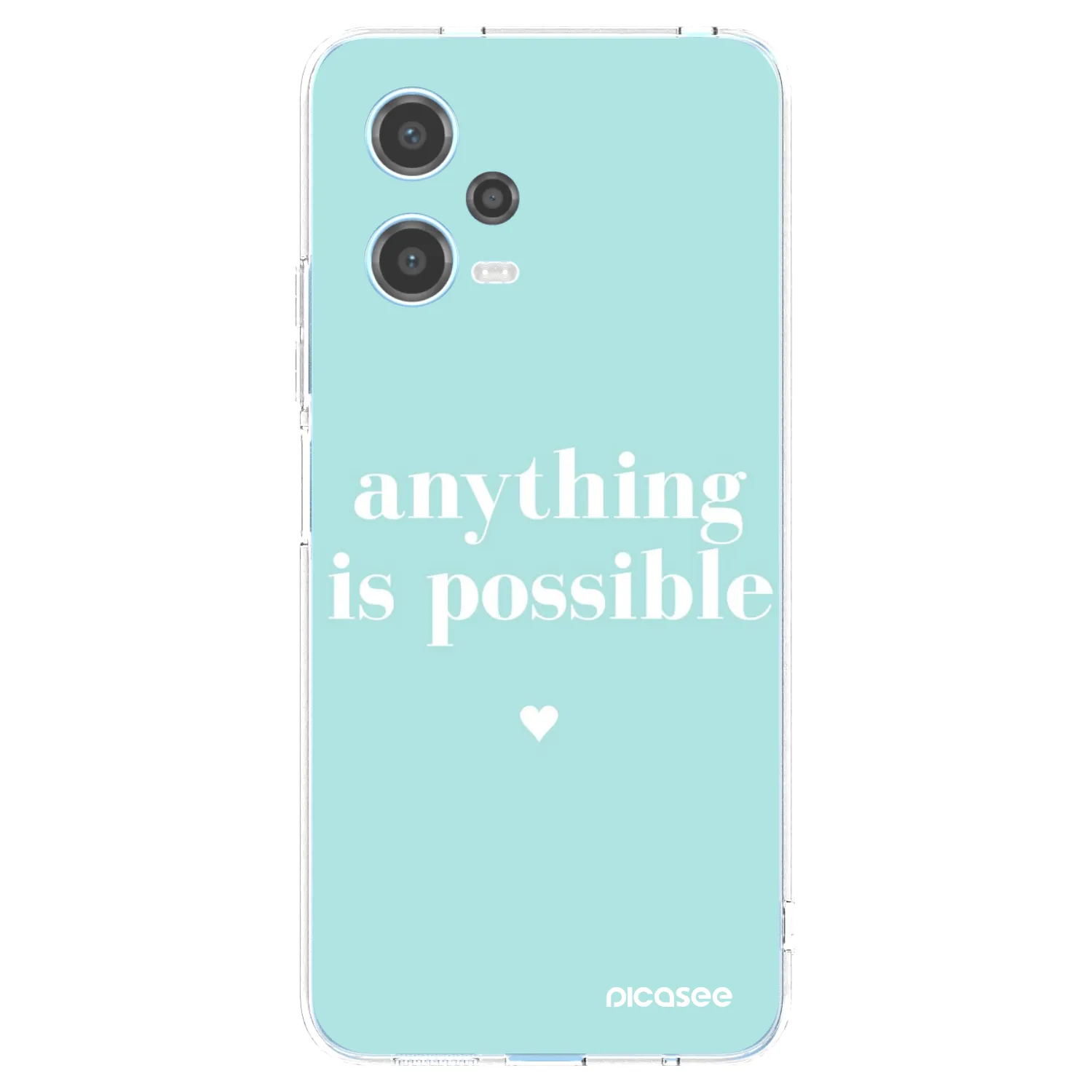 Picasee silikonowe przeźroczyste etui na Xiaomi Redmi Note 12 5G - Anything is possible