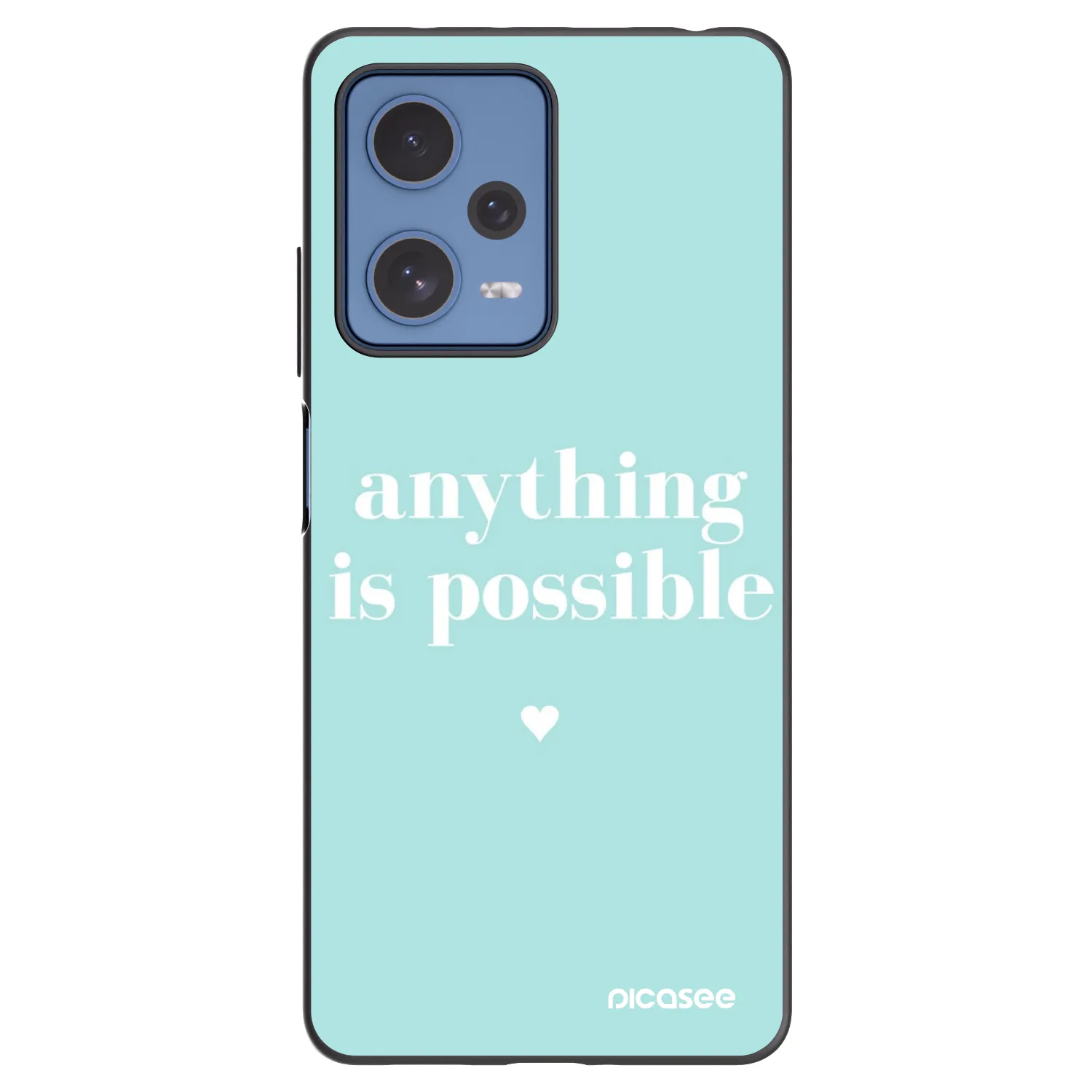 Picasee silikonowe czarne etui na Xiaomi Redmi Note 12 Pro 5G - Anything is possible