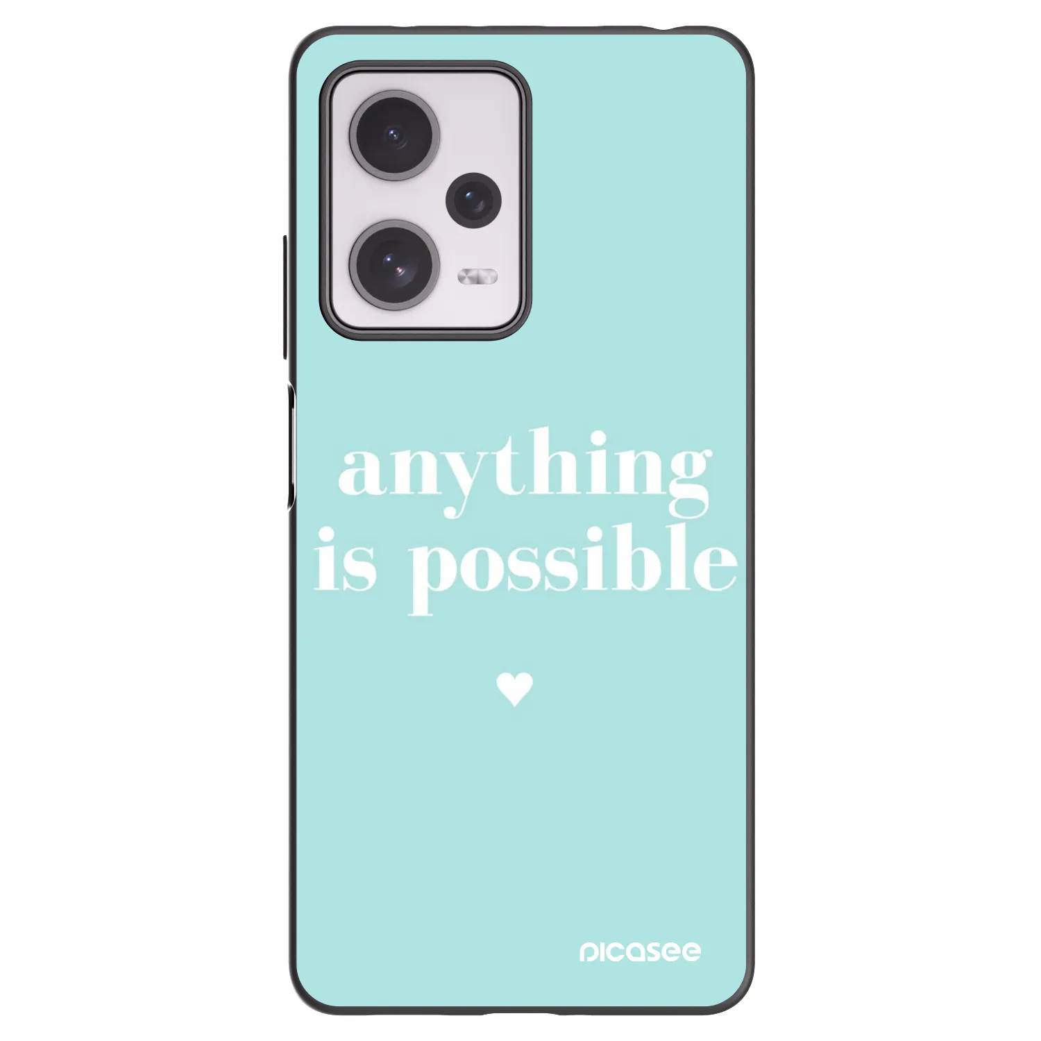 Picasee silikonowe czarne etui na Xiaomi Redmi Note 12 Pro+ 5G - Anything is possible