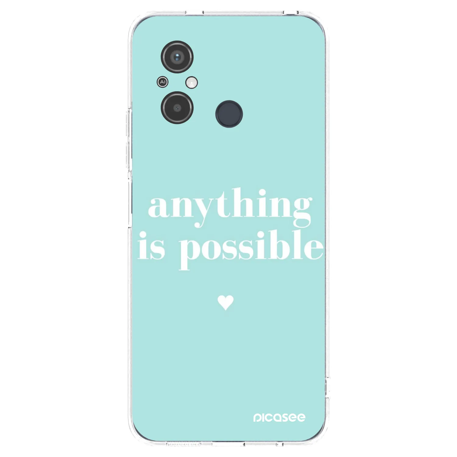 Picasee silikonowe przeźroczyste etui na Xiaomi Redmi 12C - Anything is possible