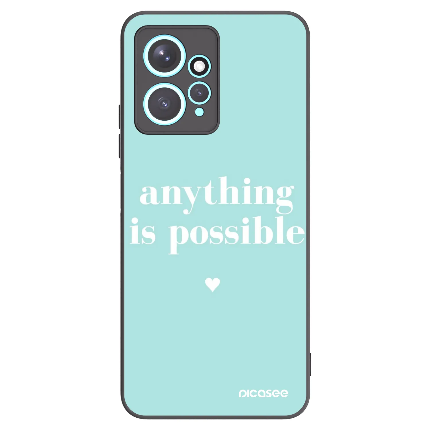 Picasee silikonowe czarne etui na Xiaomi Redmi Note 12 4G - Anything is possible