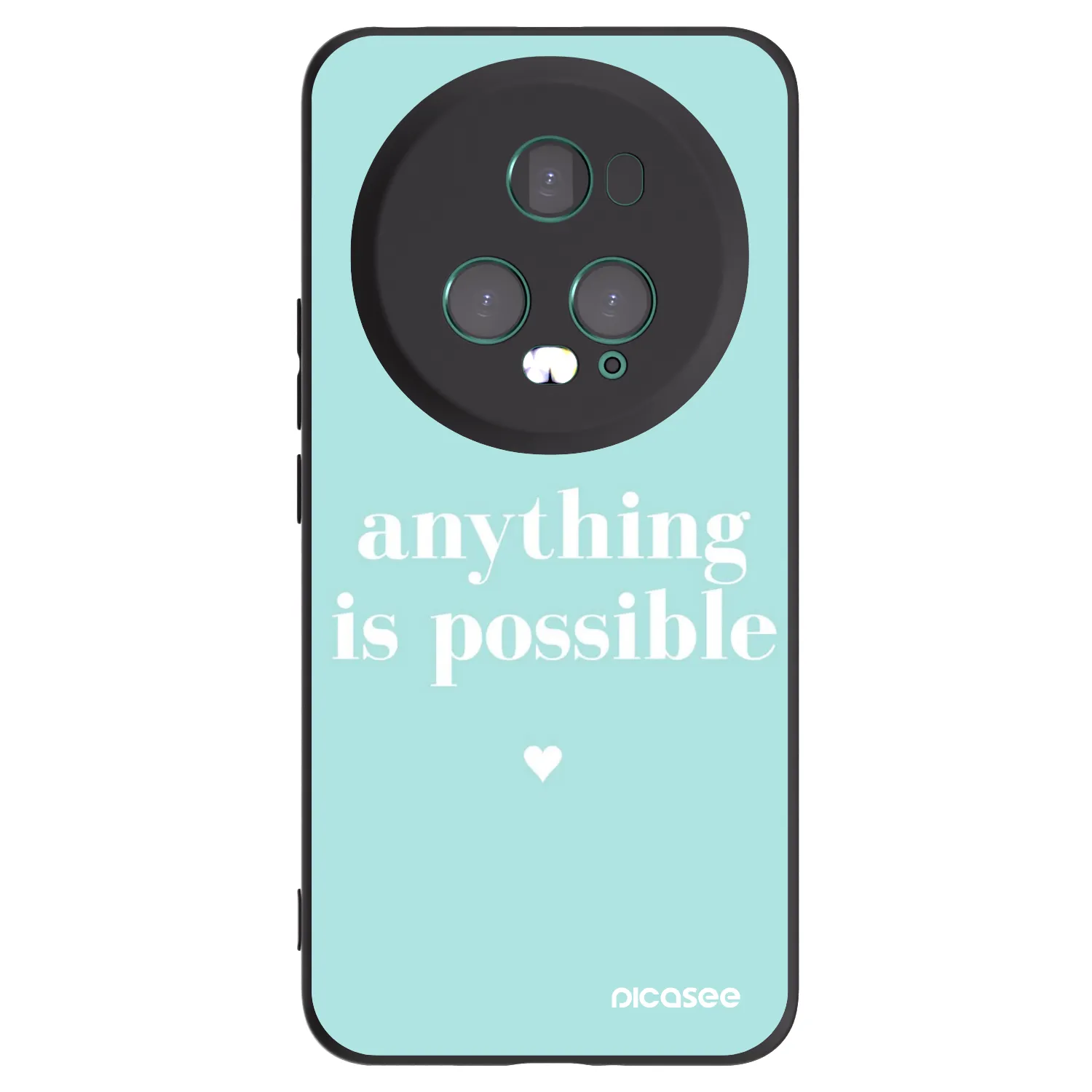 Picasee silikonowe czarne etui na Honor Magic5 Pro - Anything is possible