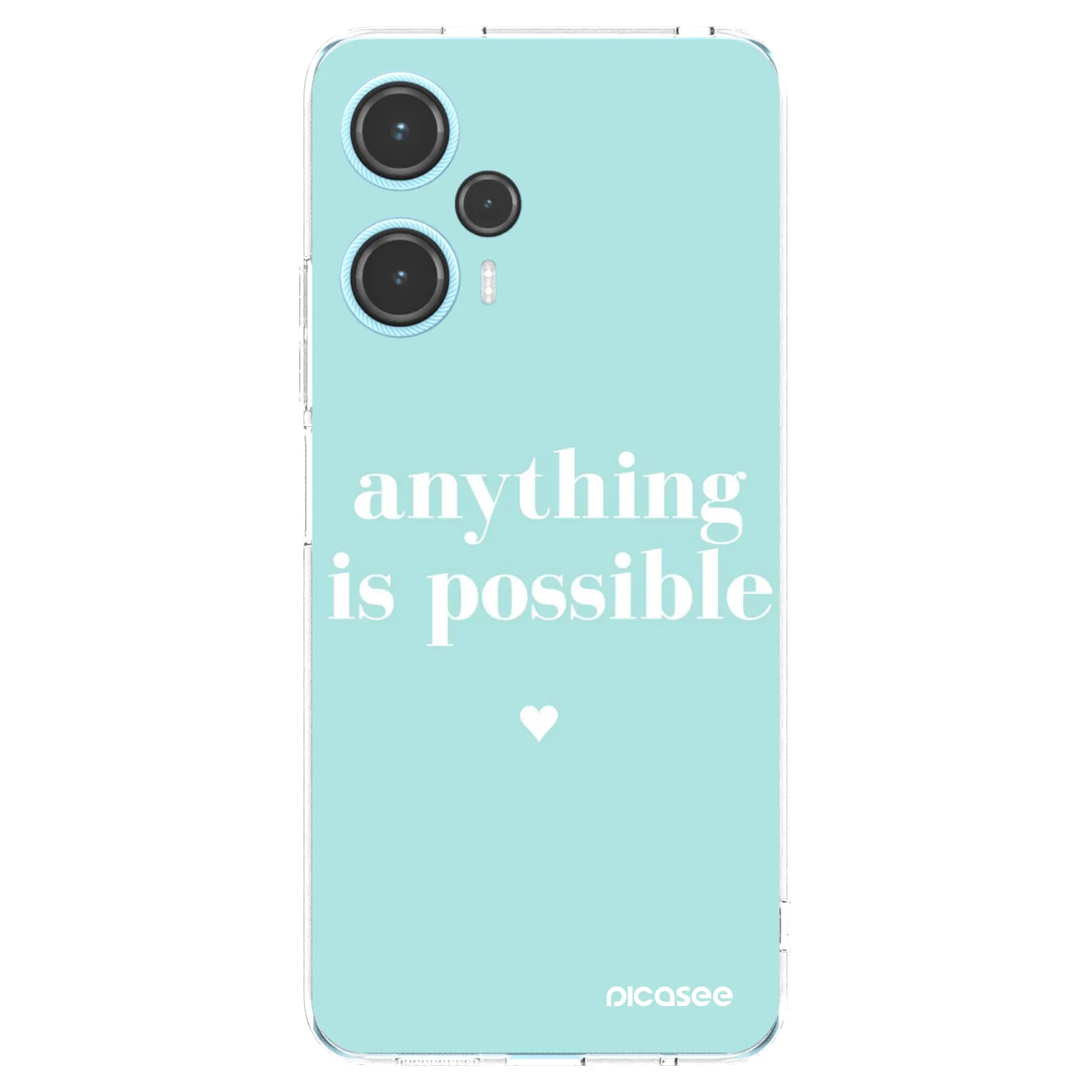 Picasee silikonowe przeźroczyste etui na Xiaomi Poco F5 - Anything is possible