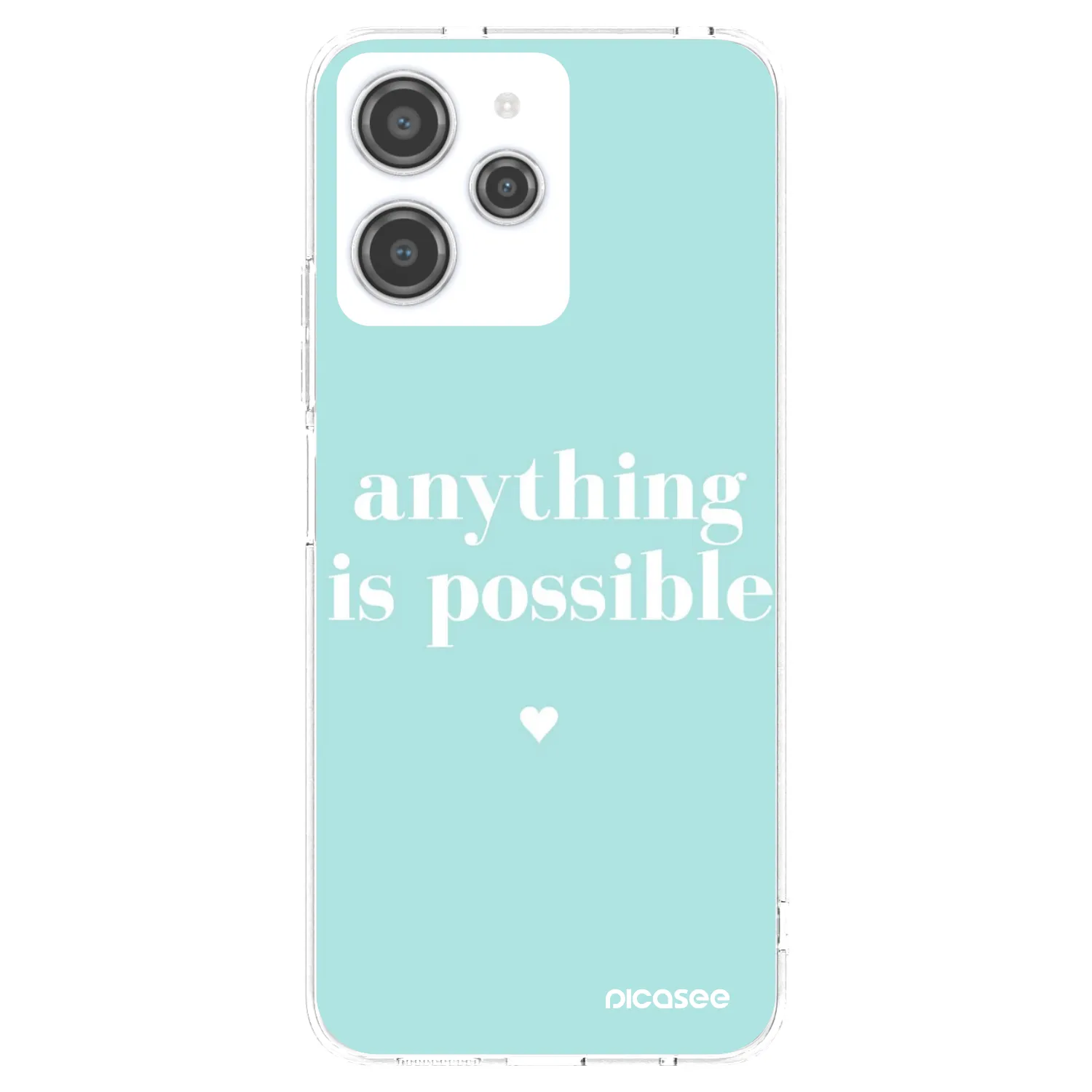 Picasee silikonowe przeźroczyste etui na Xiaomi Redmi 12 4G - Anything is possible