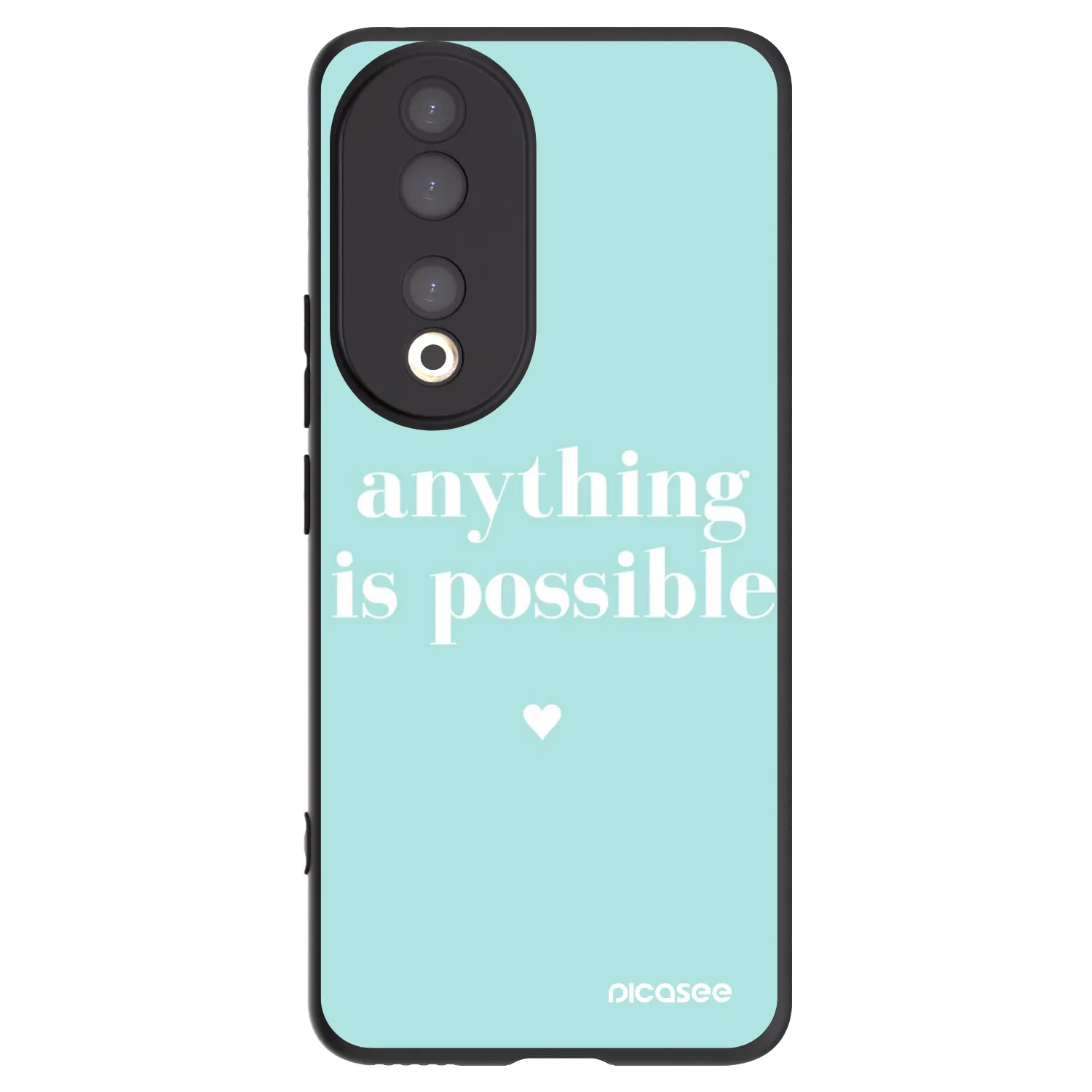 Picasee silikonowe czarne etui na Honor 90 5G - Anything is possible