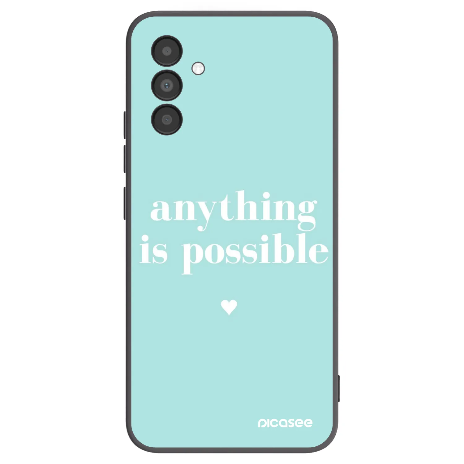 Picasee silikonowe czarne etui na Samsung Galaxy A04s A047F - Anything is possible