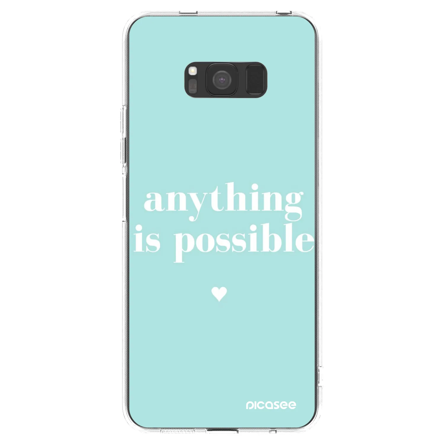 Picasee silikonowe przeźroczyste etui na Samsung Galaxy S8 G950F - Anything is possible