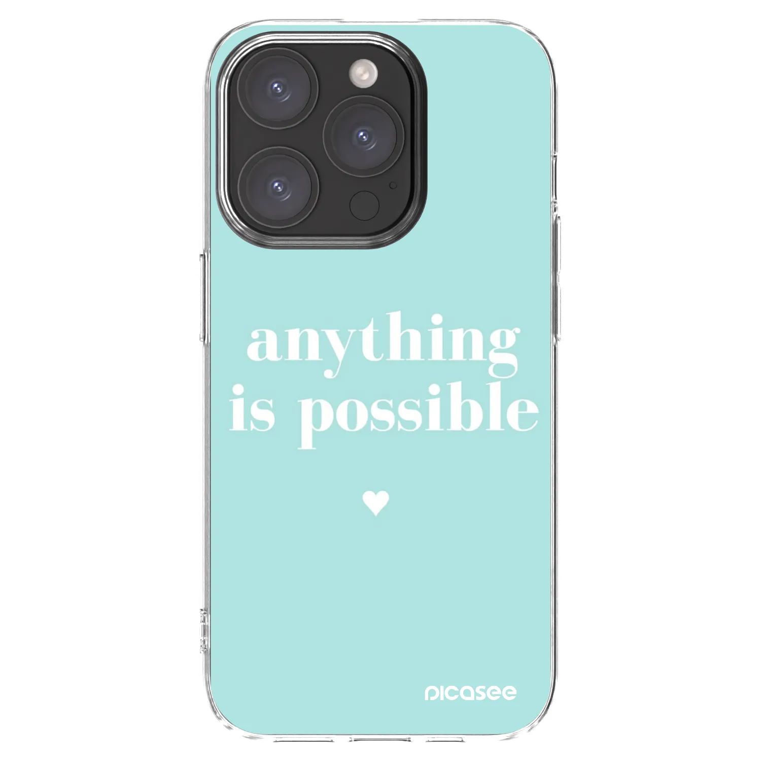 Picasee silikonowe przeźroczyste etui na Apple iPhone 15 Pro - Anything is possible