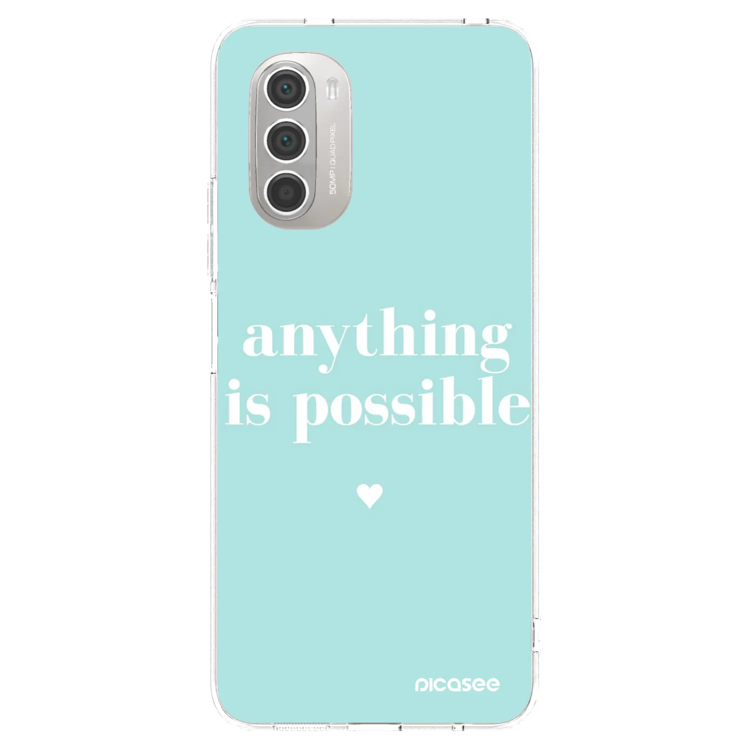 Picasee silikonowe przeźroczyste etui na Motorola Moto G51 - Anything is possible