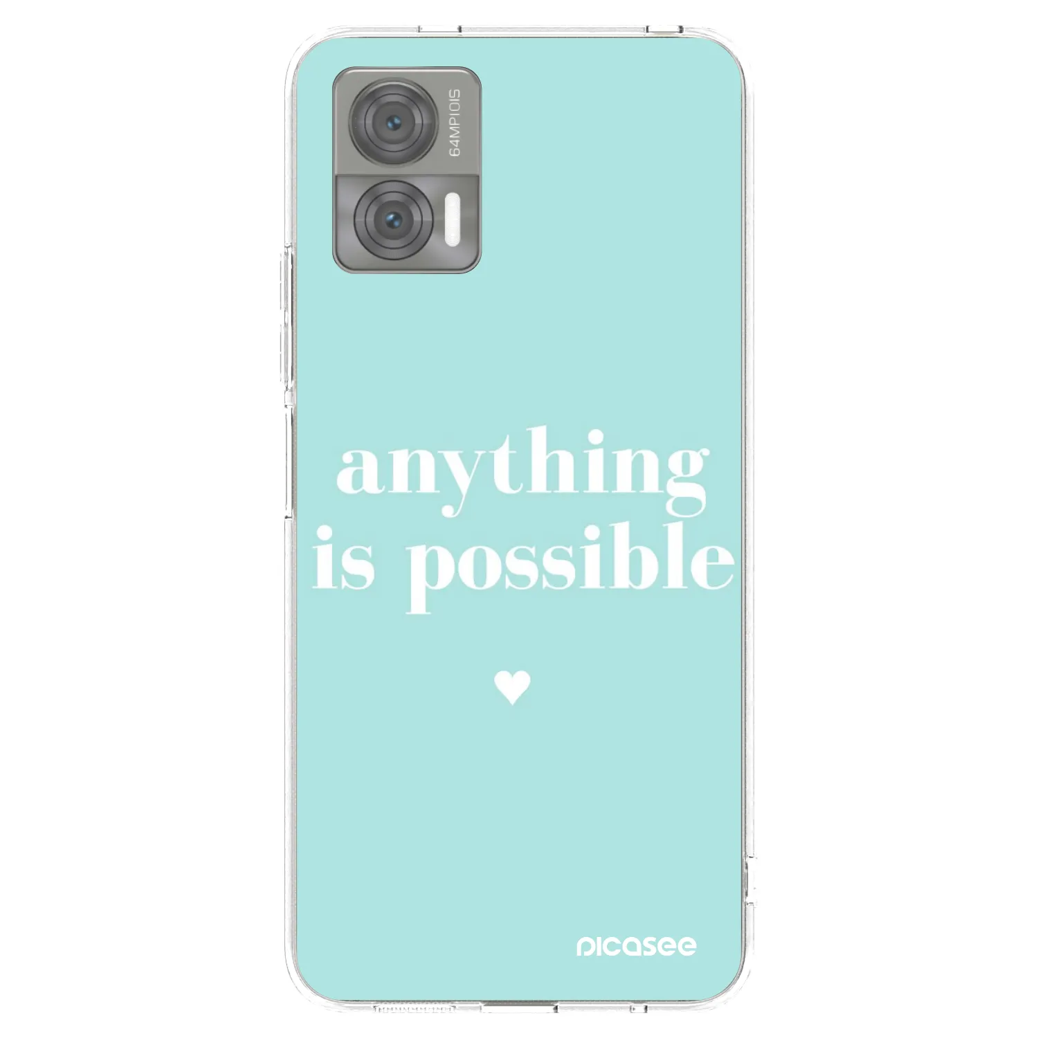 Picasee silikonowe przeźroczyste etui na Motorola Edge 30 Neo - Anything is possible
