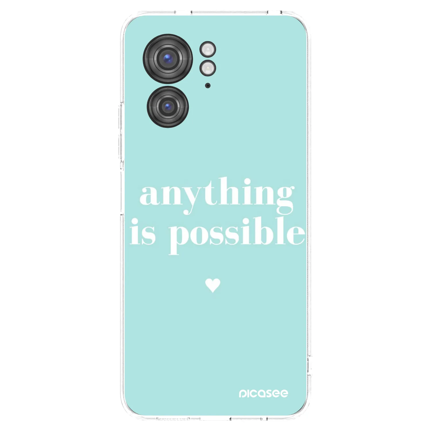 Picasee silikonowe przeźroczyste etui na Motorola Edge 40 - Anything is possible