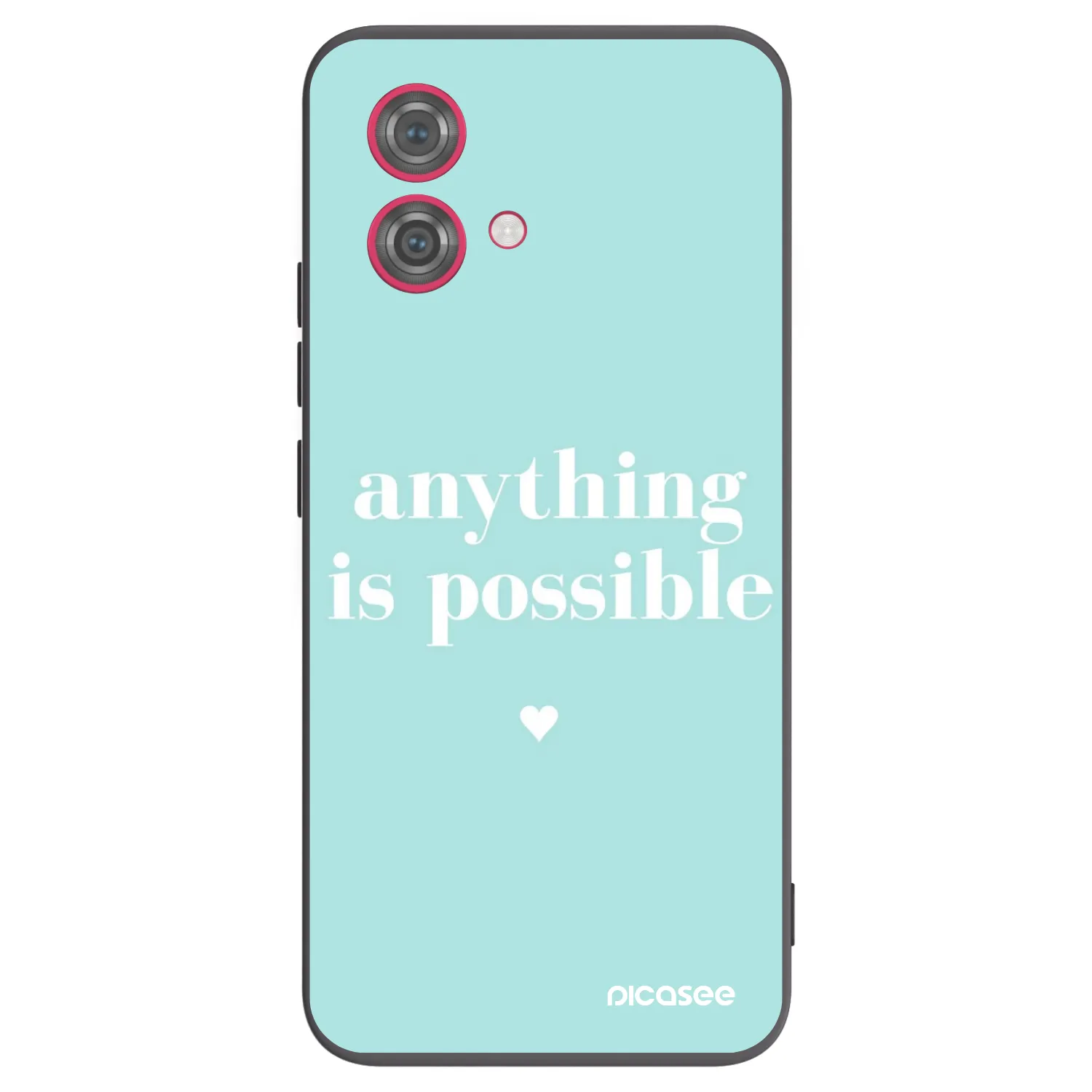 Picasee silikonowe czarne etui na Motorola Moto G84 5G - Anything is possible
