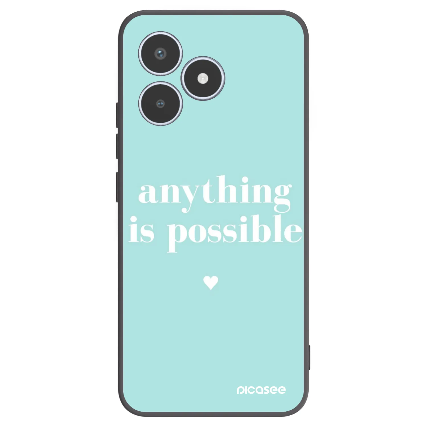 Picasee silikonowe czarne etui na Realme C53 - Anything is possible