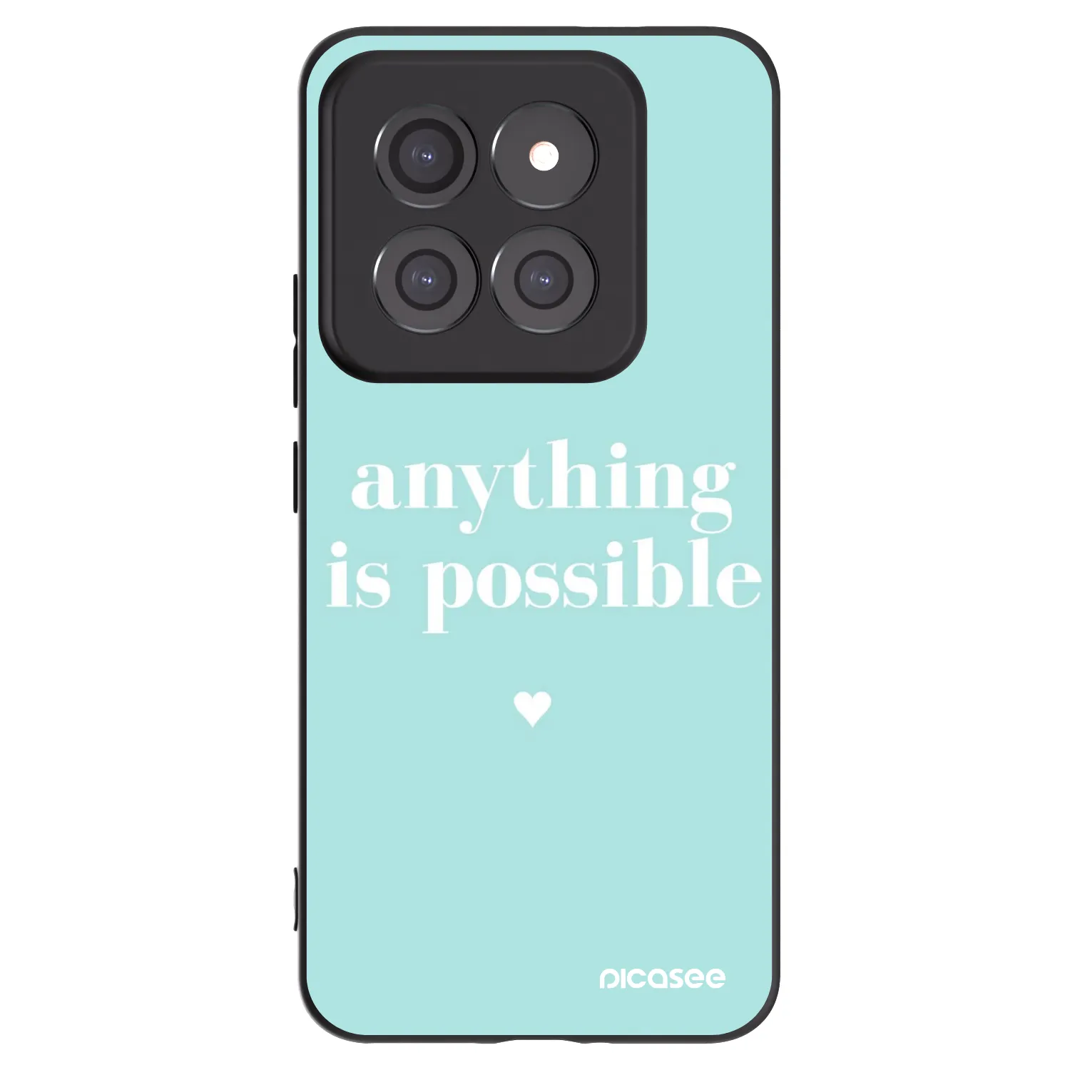 Picasee silikonowe czarne etui na Xiaomi 14 Pro - Anything is possible