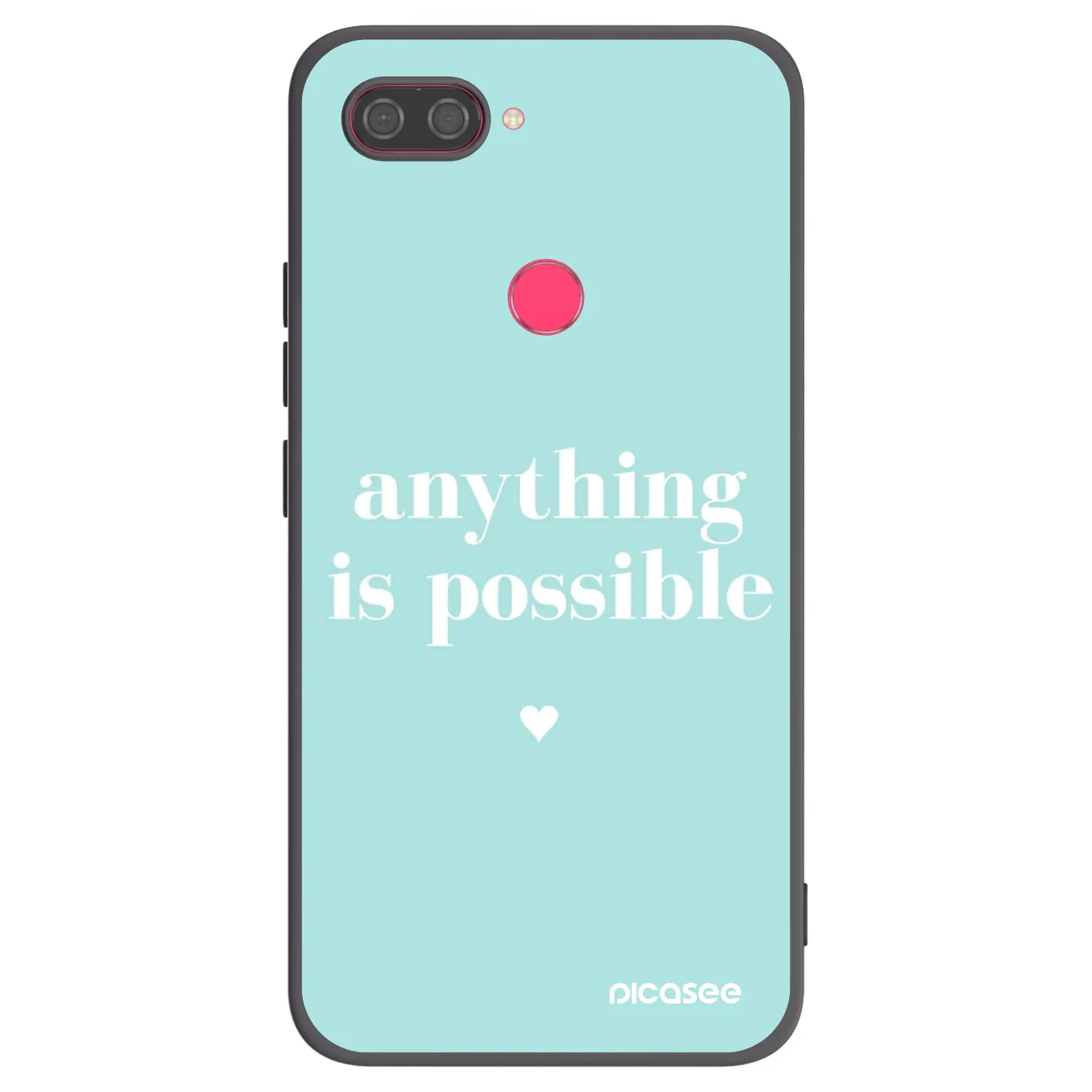Picasee silikonowe czarne etui na Xiaomi Mi 8 Lite - Anything is possible