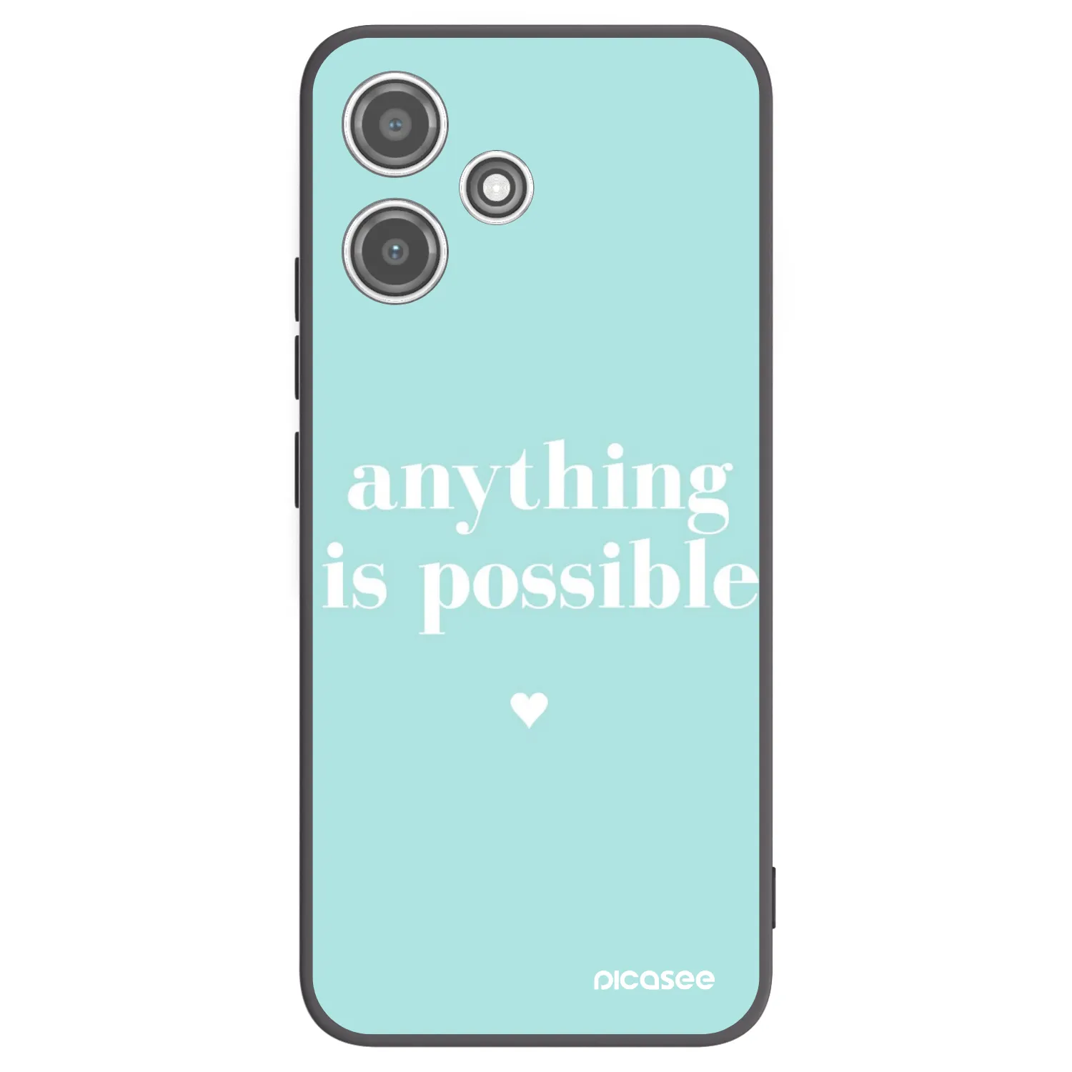 Picasee silikonowe czarne etui na Xiaomi Redmi 12 5G - Anything is possible
