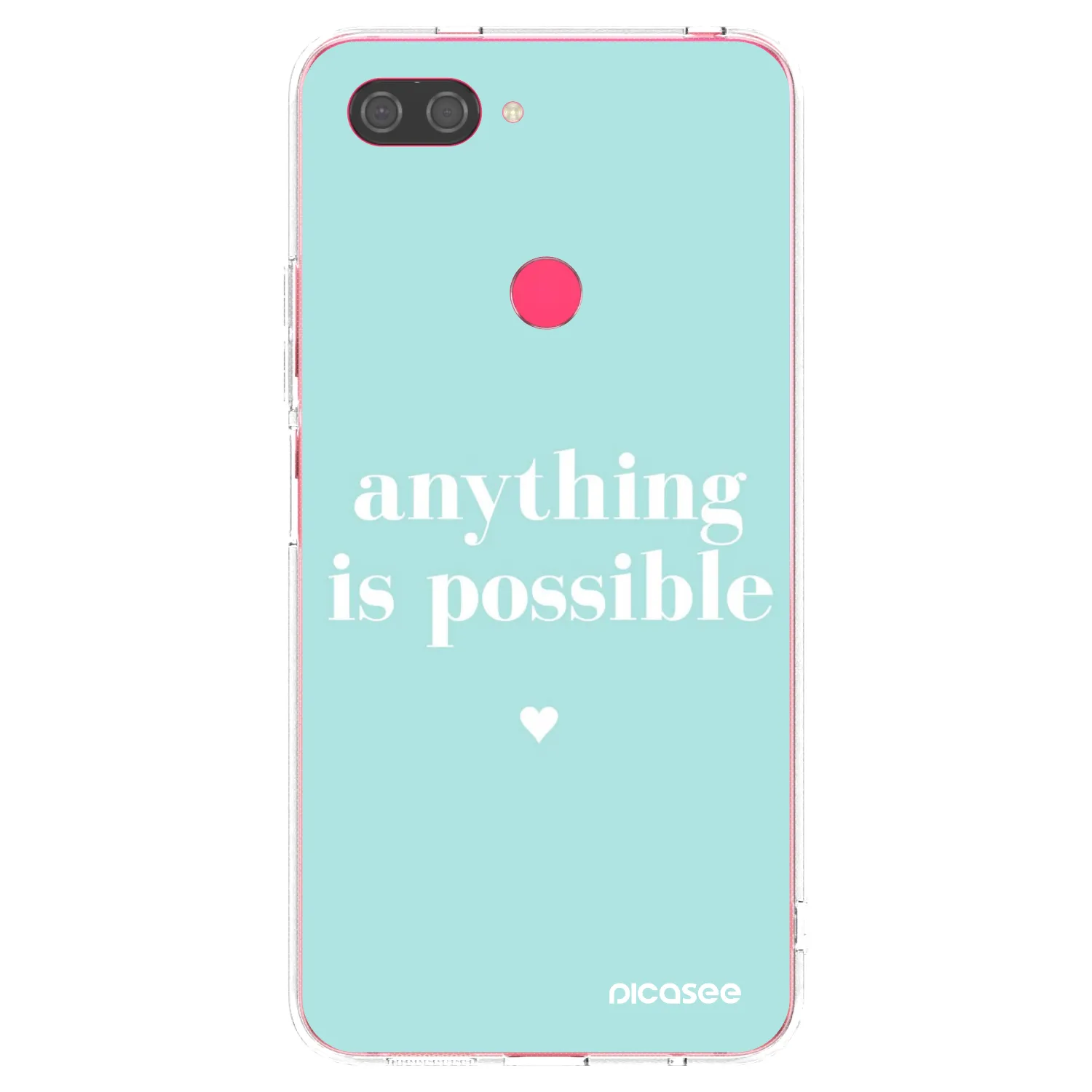 Picasee silikonowe przeźroczyste etui na Xiaomi Mi 8 Lite - Anything is possible