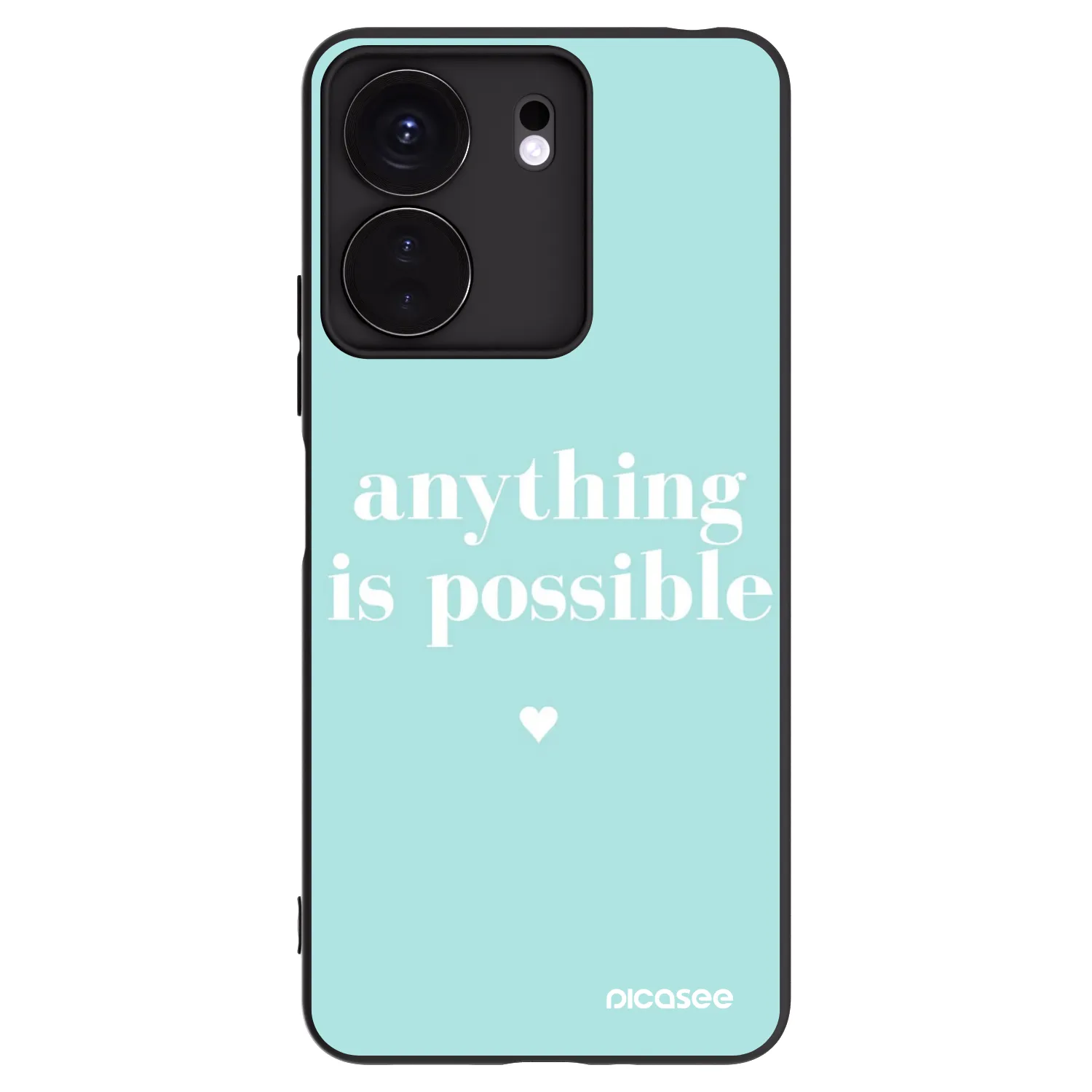 Picasee silikonowe czarne etui na Xiaomi Redmi 13C 4G - Anything is possible