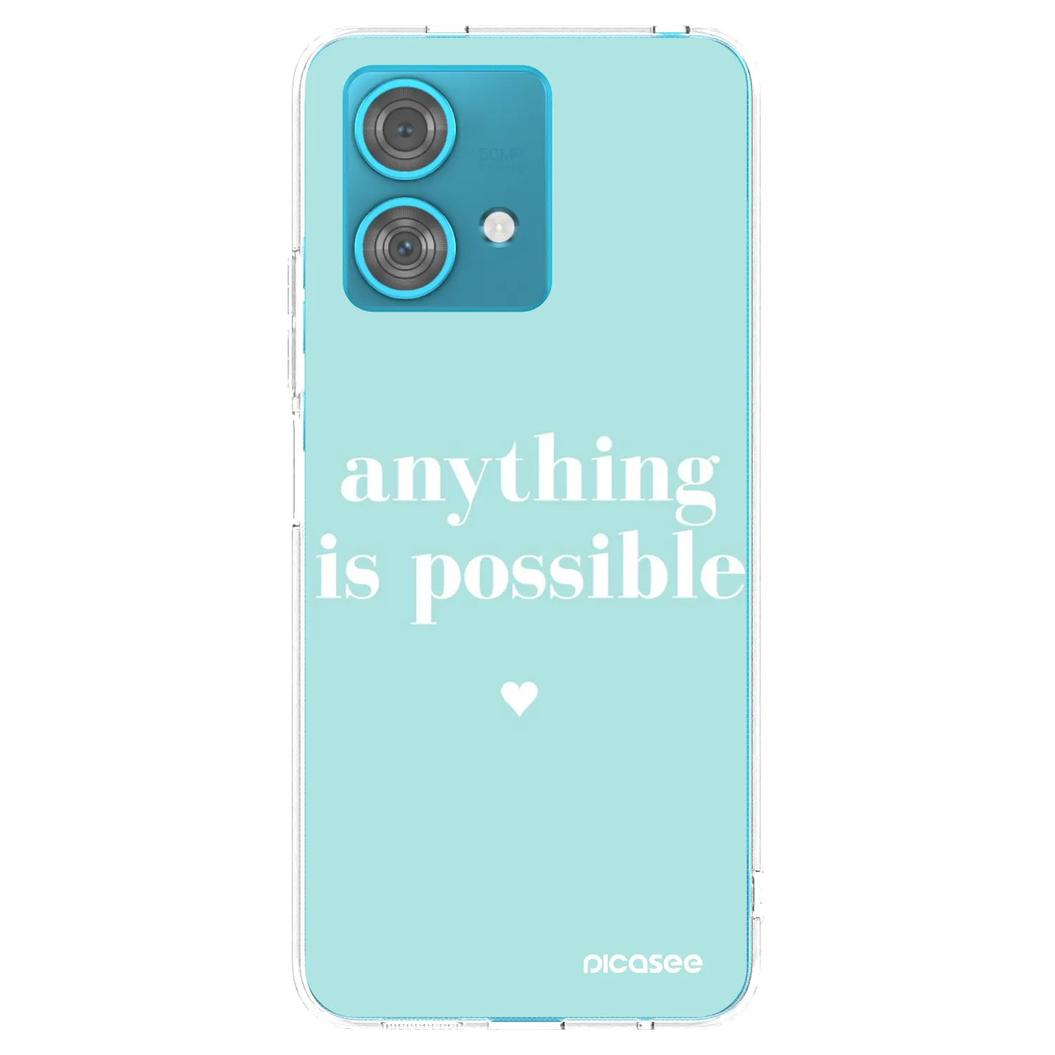 Picasee silikonowe przeźroczyste etui na Motorola Edge 40 Neo - Anything is possible