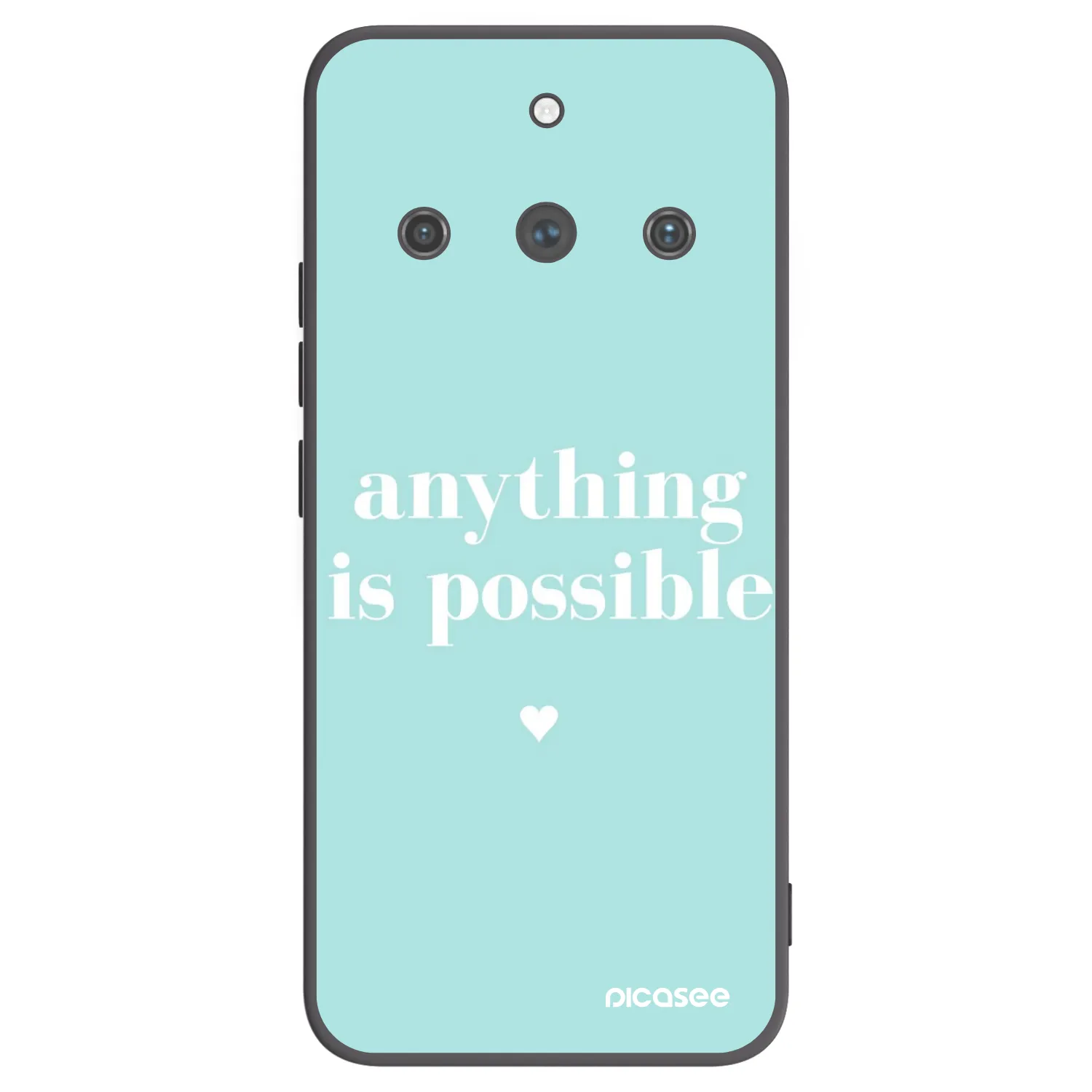 Picasee silikonowe czarne etui na Realme 11 Pro+ - Anything is possible