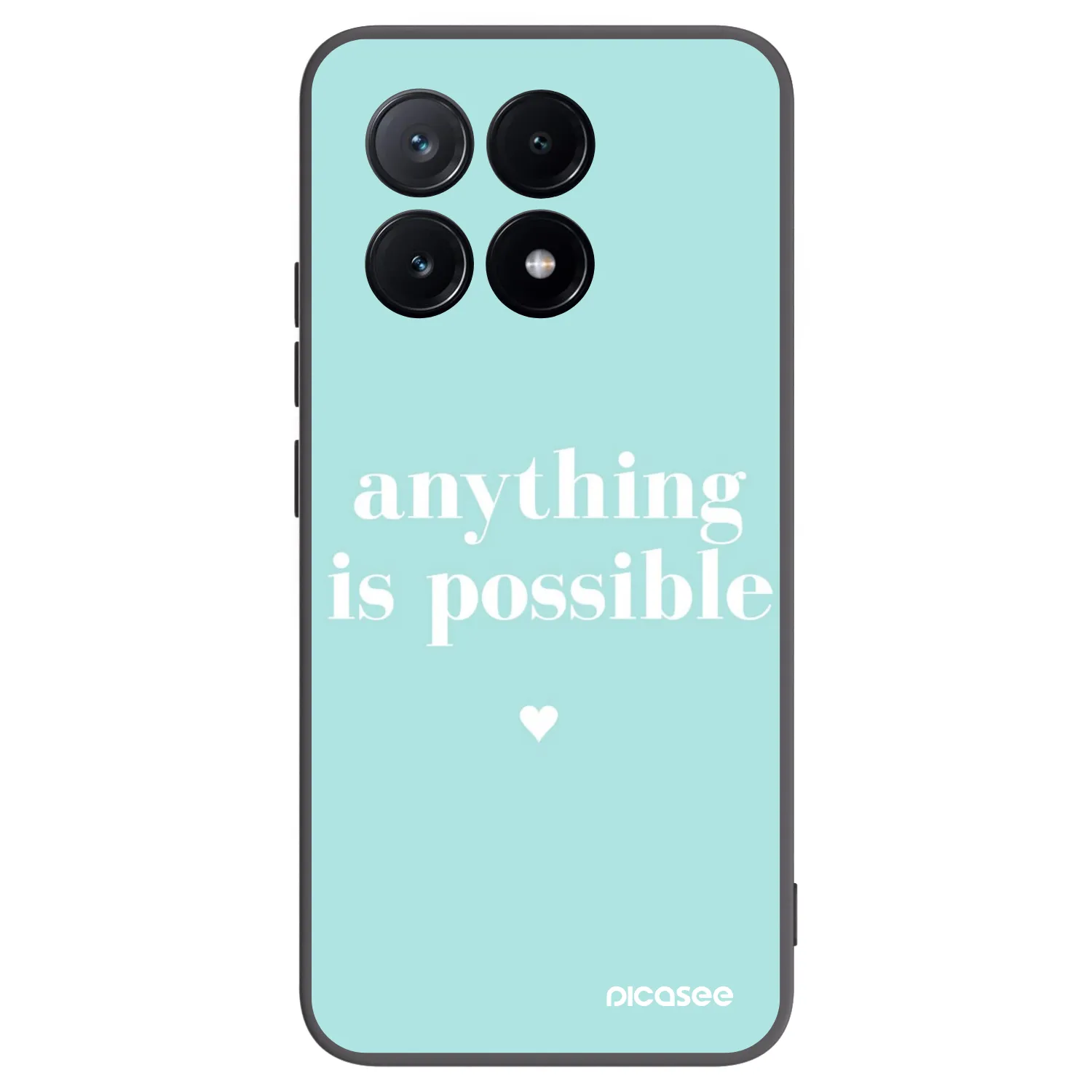 Picasee silikonowe czarne etui na Xiaomi Poco X6 Pro - Anything is possible