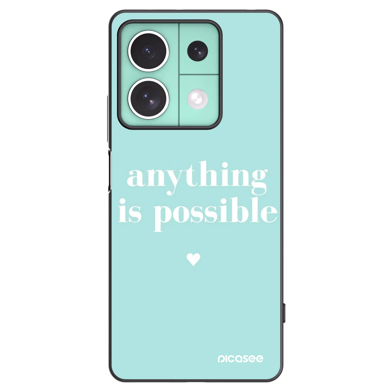 Picasee silikonowe czarne etui na Xiaomi Redmi Note 13 5G - Anything is possible