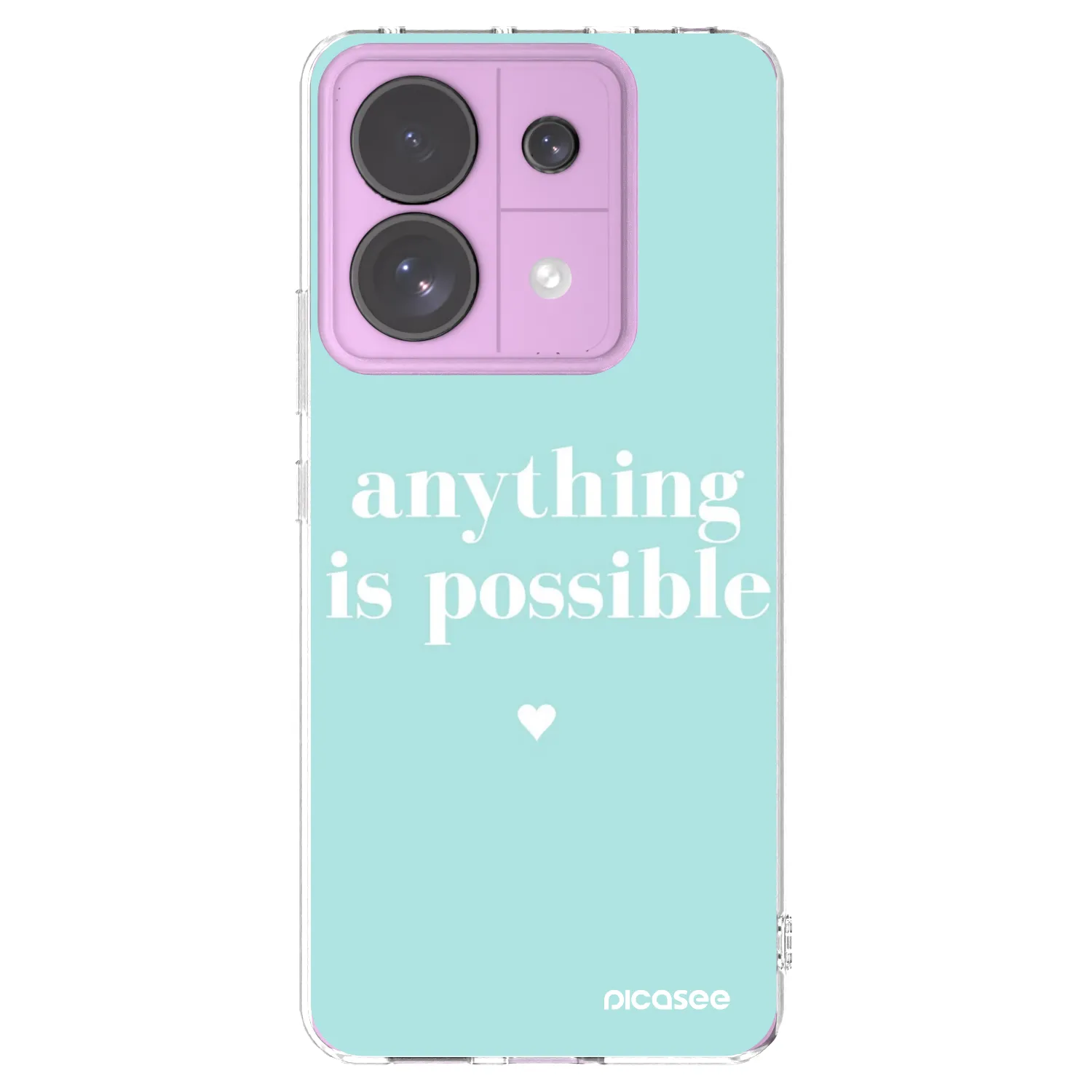 Picasee silikonowe przeźroczyste etui na Xiaomi Redmi Note 13 Pro 5G - Anything is possible