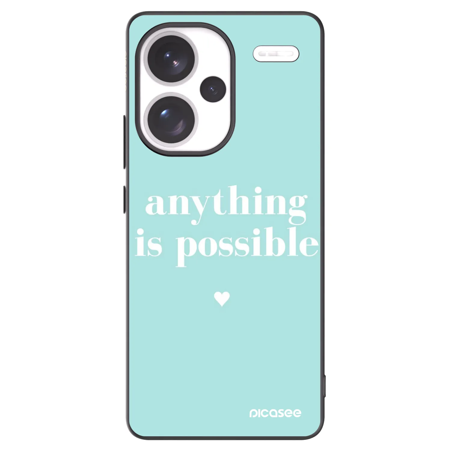 Picasee silikonowe czarne etui na Xiaomi Redmi Note 13 Pro+ 5G - Anything is possible