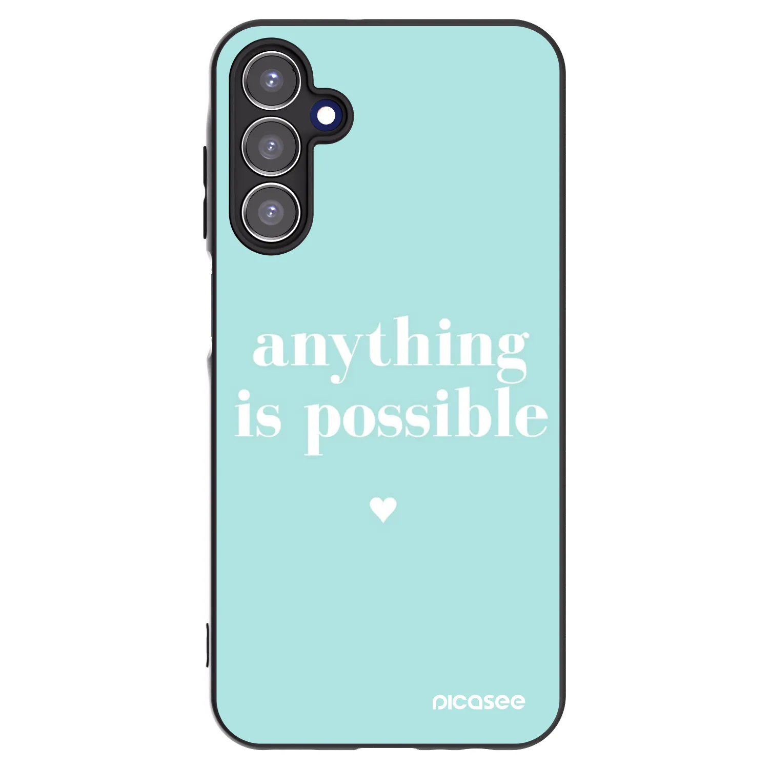 Picasee silikonowe czarne etui na Samsung Galaxy A15 A156B 5G - Anything is possible