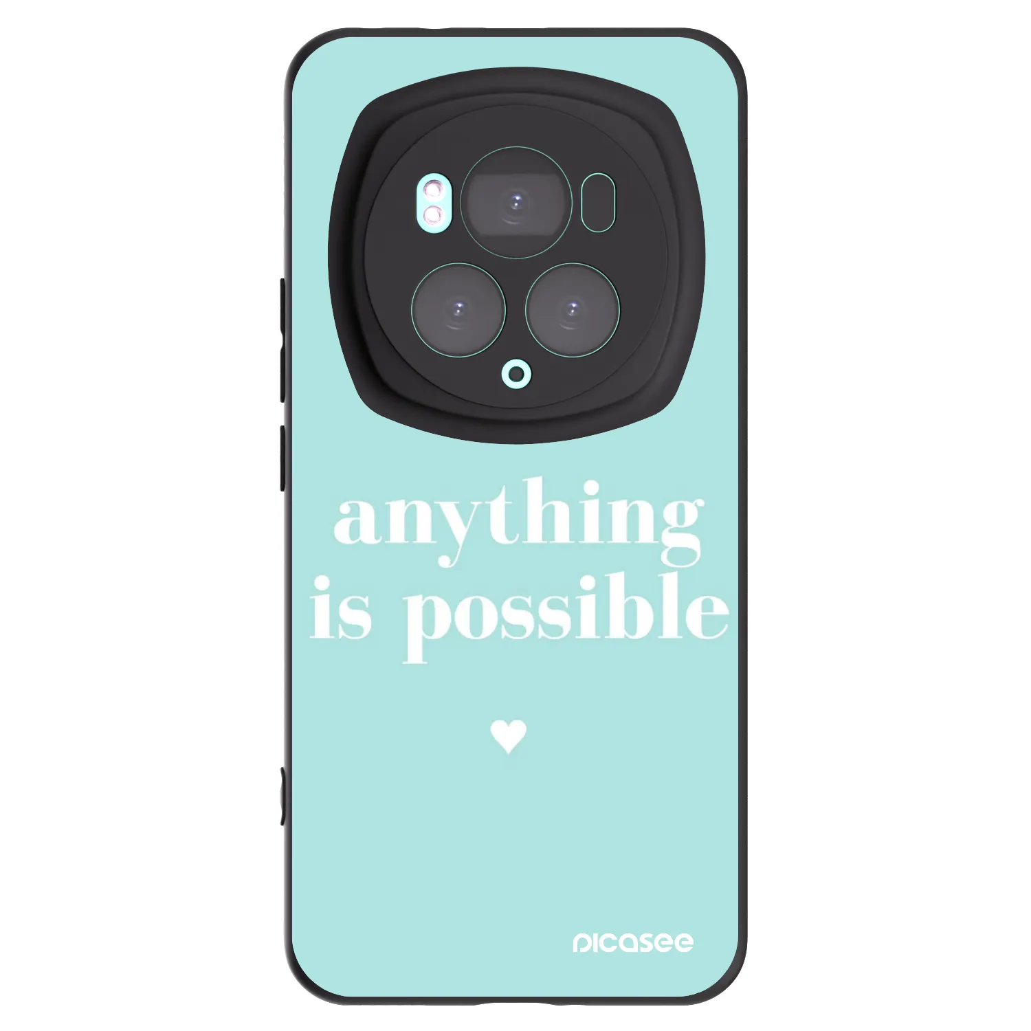 Picasee silikonowe czarne etui na Honor Magic6 Pro - Anything is possible
