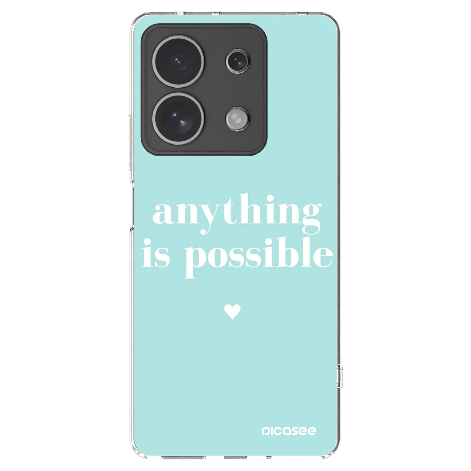 Picasee silikonowe przeźroczyste etui na Xiaomi Redmi Note 13 4G - Anything is possible