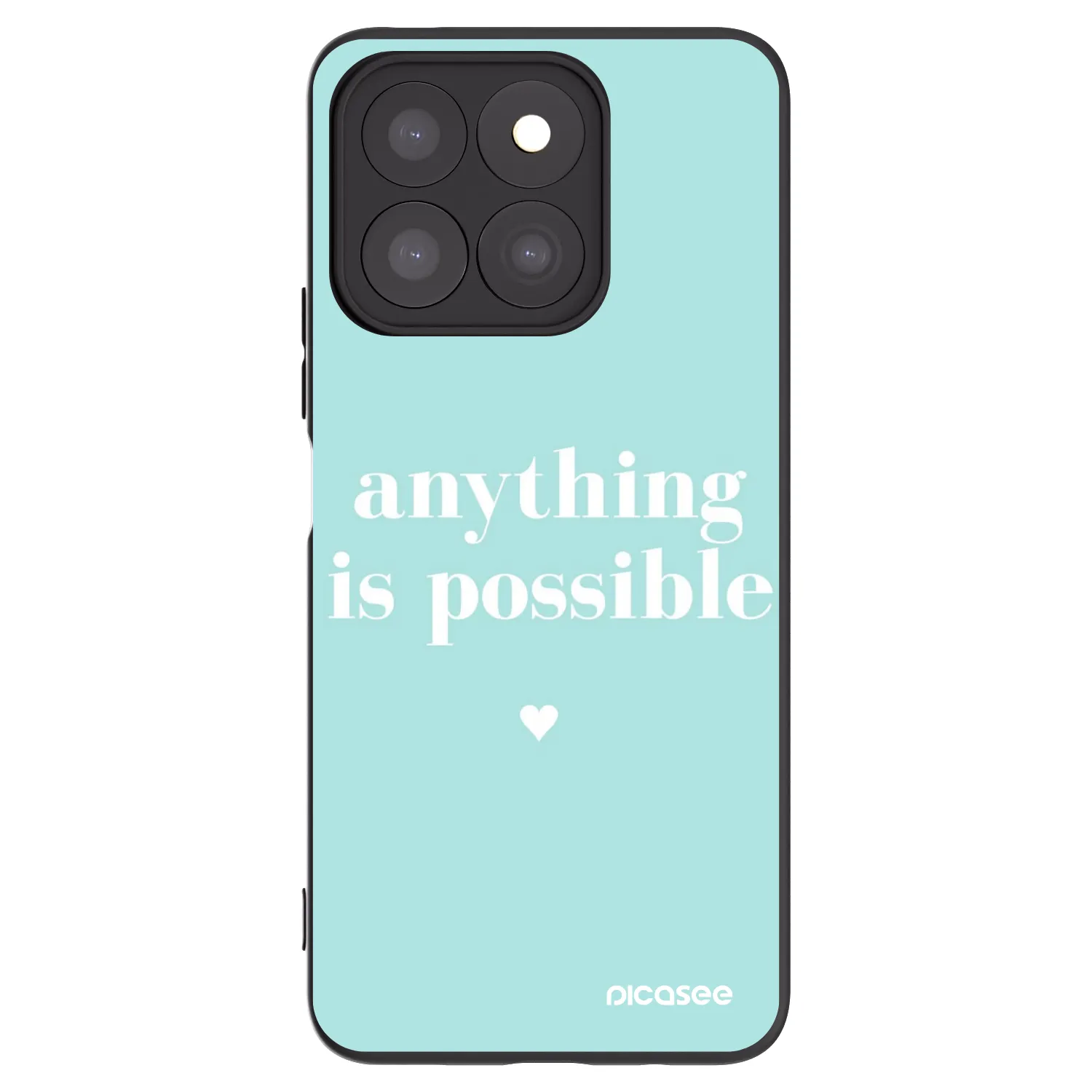 Picasee silikonowe czarne etui na Honor X8b - Anything is possible