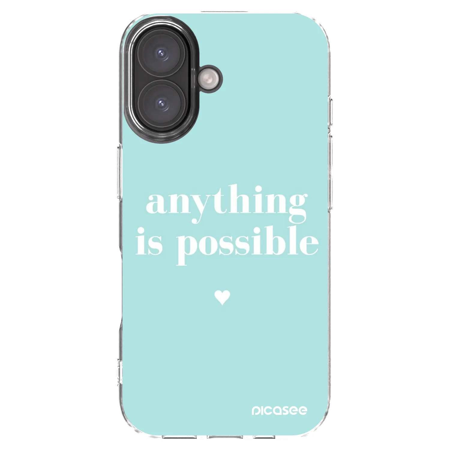 Picasee silikonowe przeźroczyste etui na Apple iPhone 16 - Anything is possible