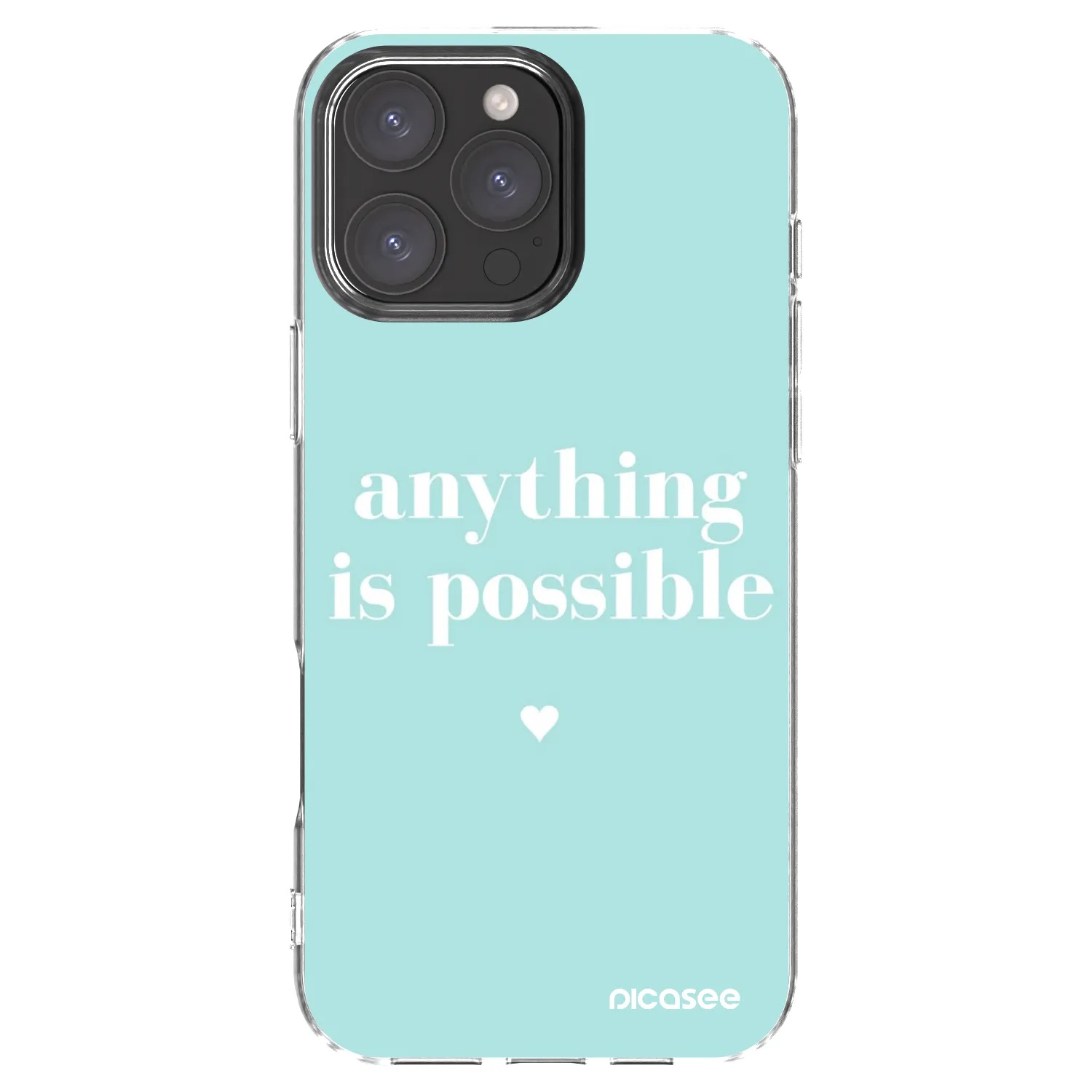 Picasee silikonowe przeźroczyste etui na Apple iPhone 16 Pro Max - Anything is possible