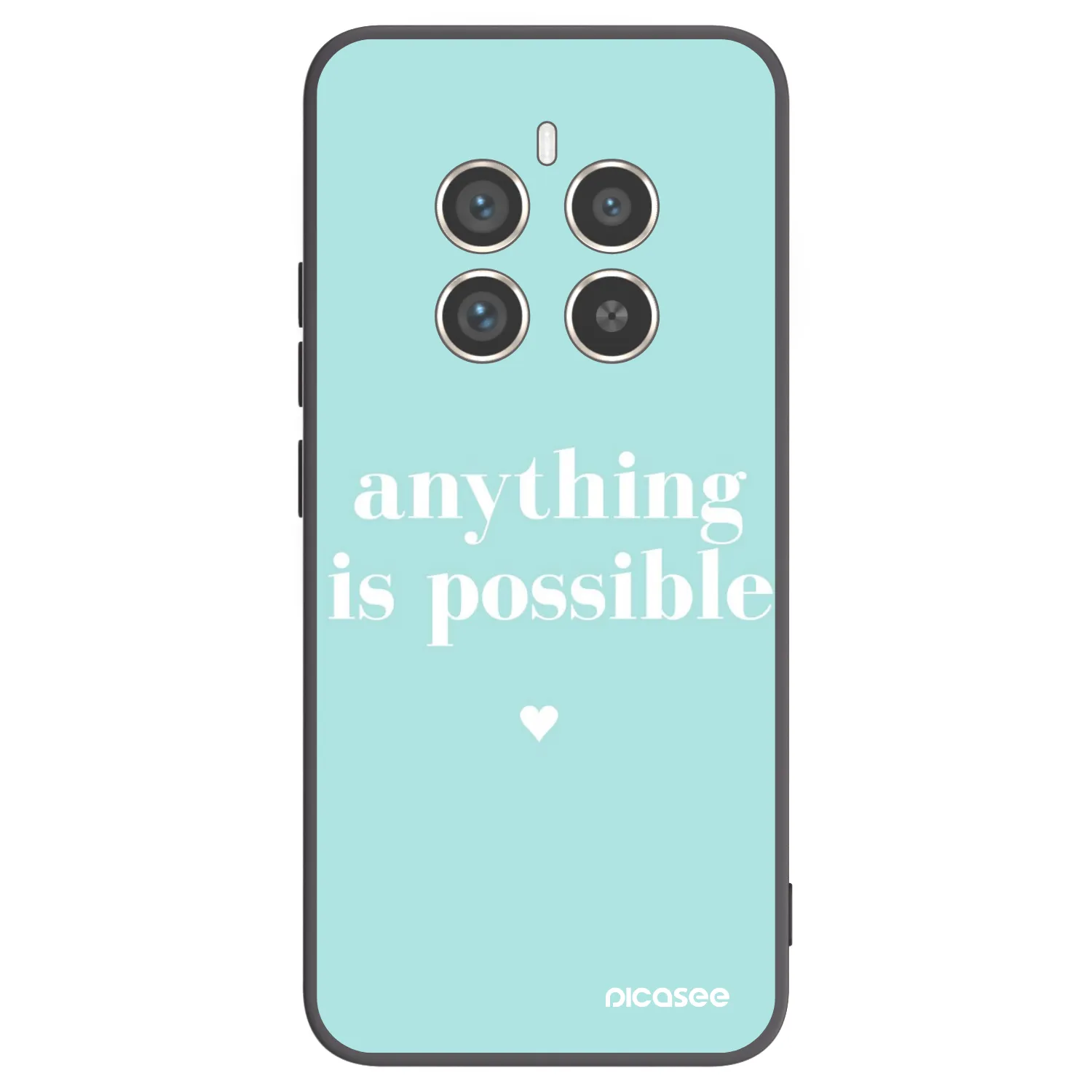 Picasee silikonowe czarne etui na Realme 12 Pro 5G - Anything is possible