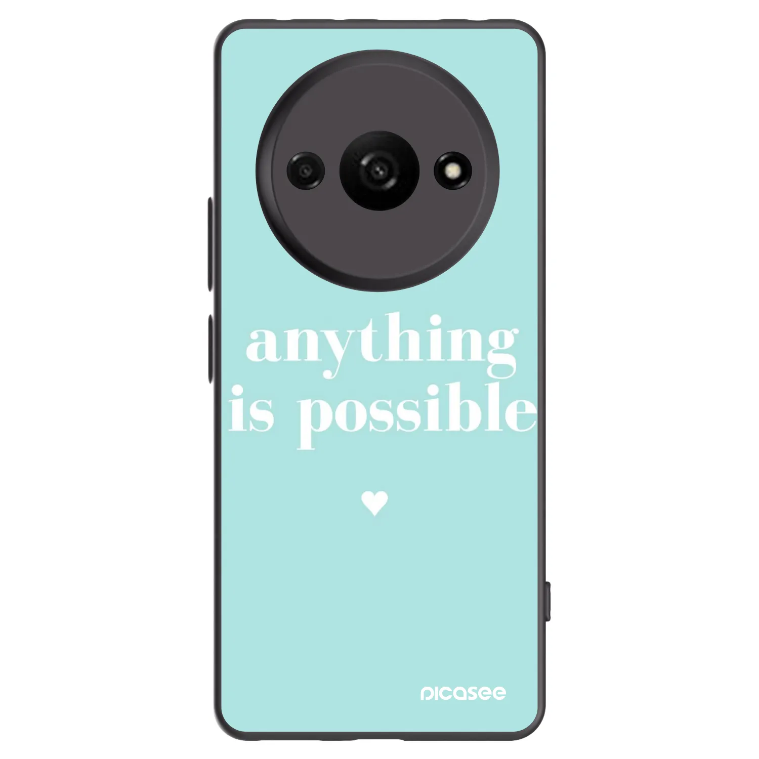 Picasee silikonowe czarne etui na Xiaomi Redmi A3 - Anything is possible