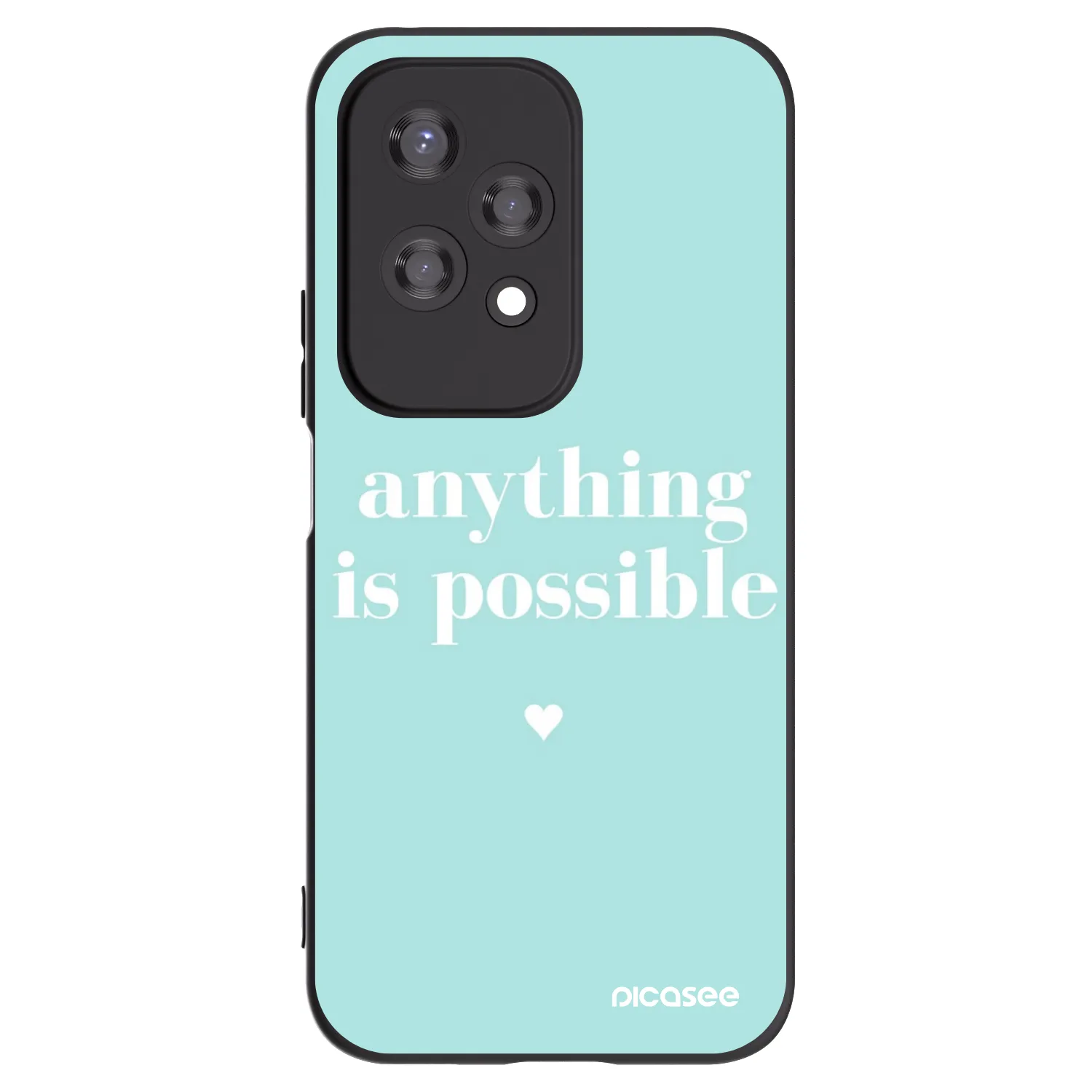 Picasee silikonowe czarne etui na Honor 200 Lite - Anything is possible