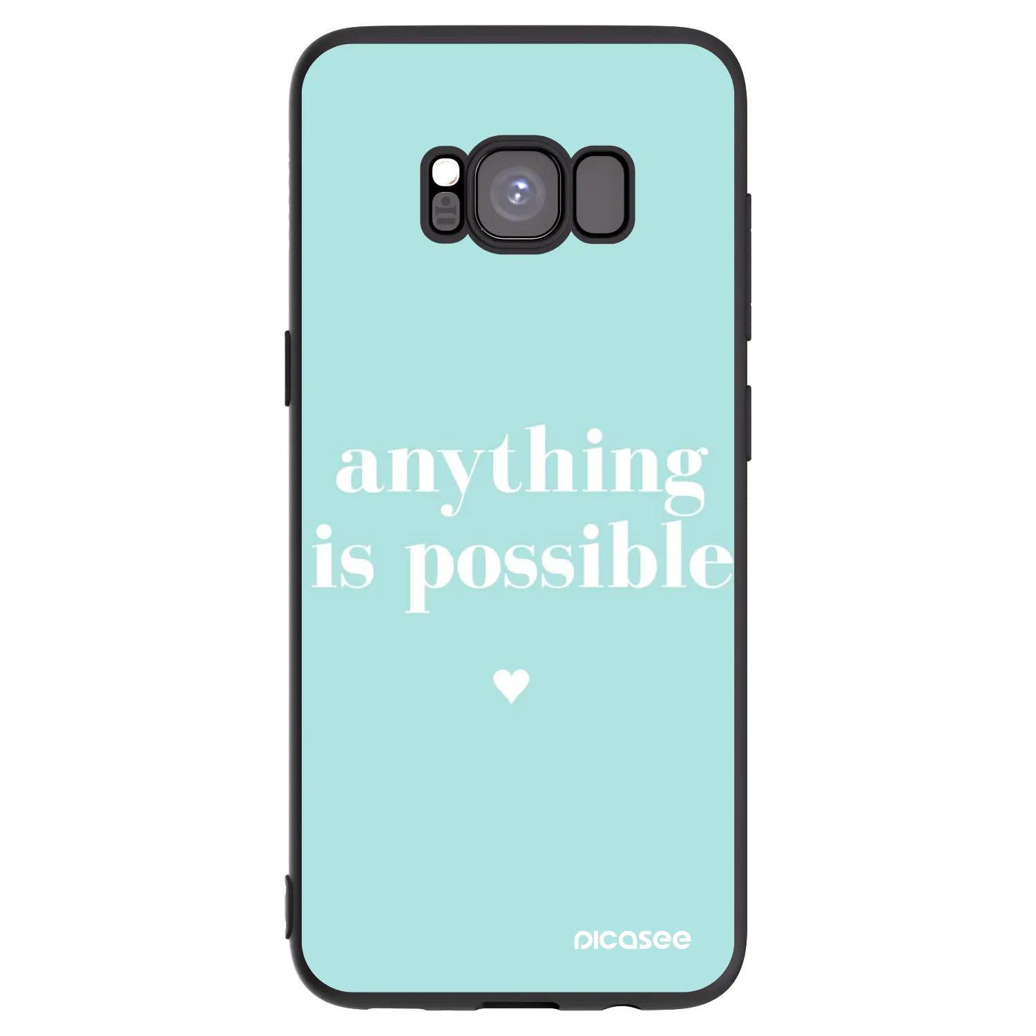 Picasee silikonowe czarne etui na Samsung Galaxy S8 G950F - Anything is possible