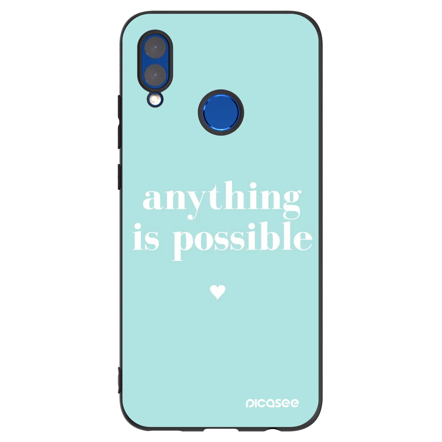 Picasee silikonowe czarne etui na Honor 10 Lite - Anything is possible