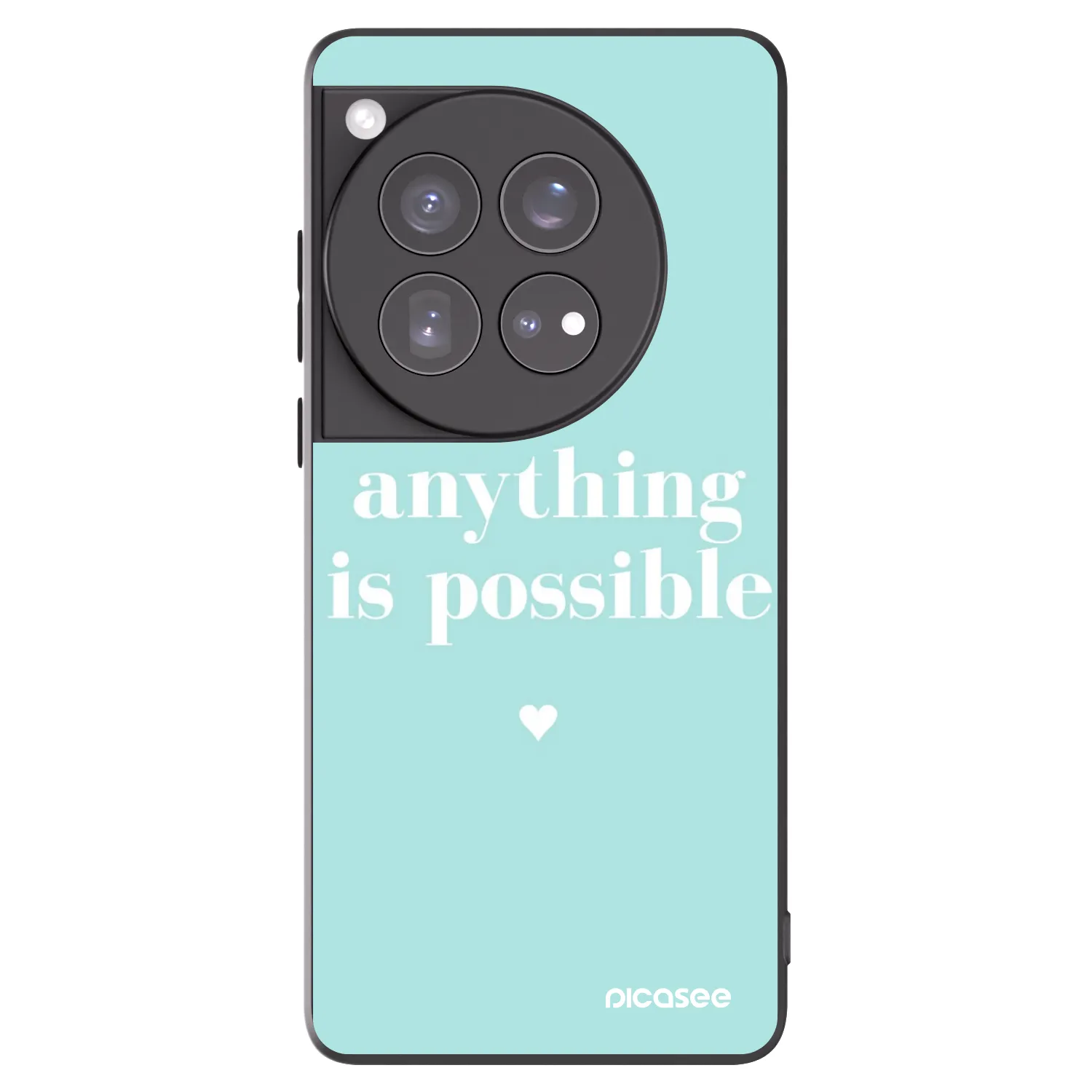 Picasee silikonowe czarne etui na OnePlus 12 5G - Anything is possible