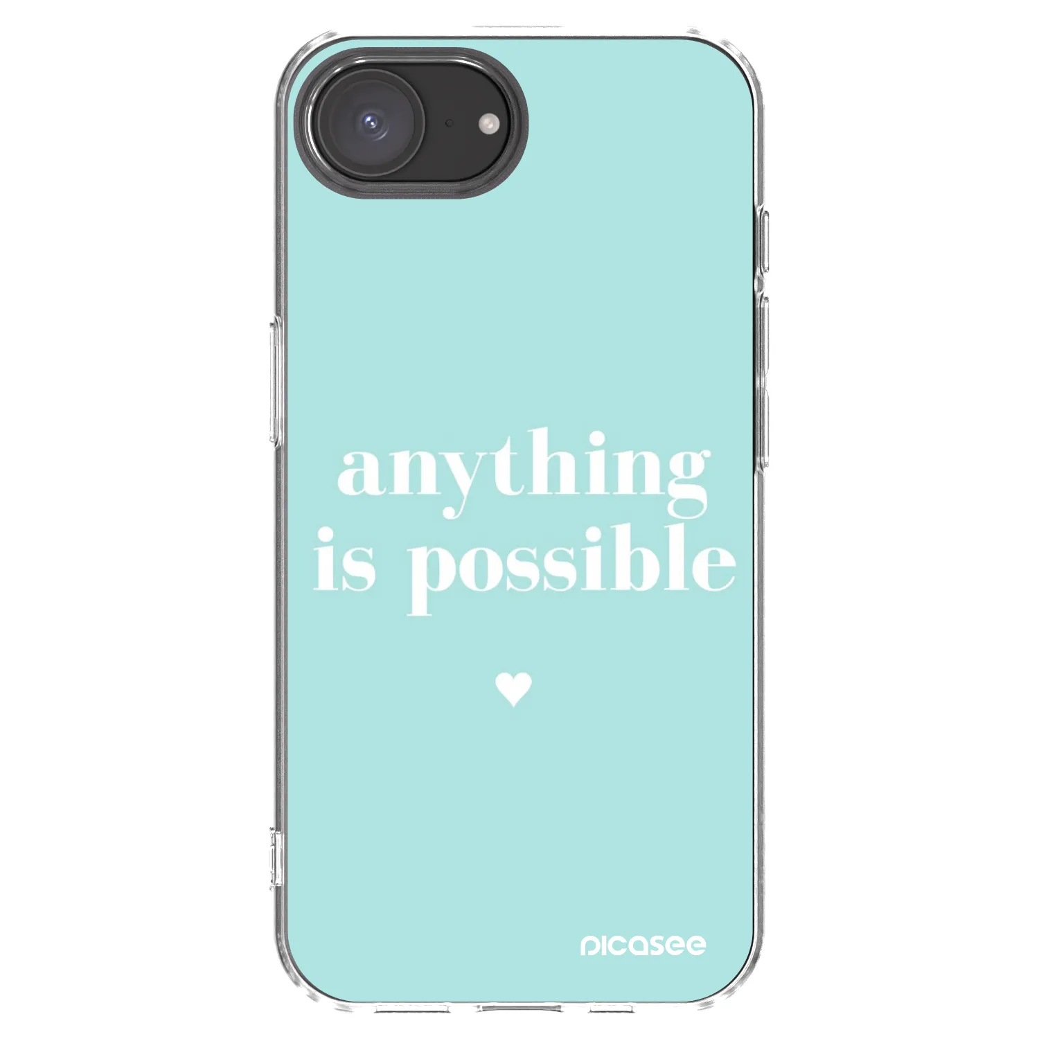 Picasee silikonowe przeźroczyste etui na Apple iPhone 16e - Anything is possible