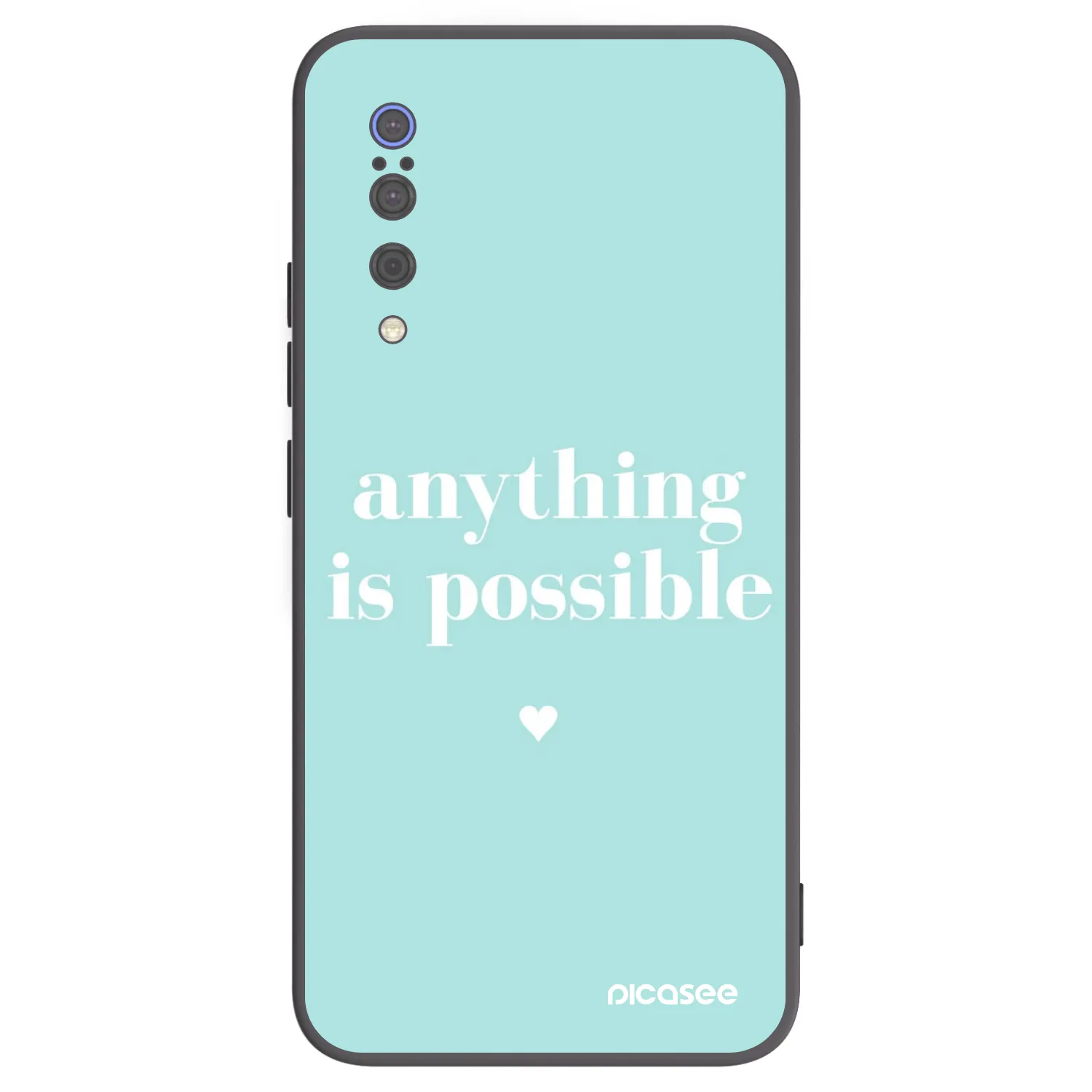 Picasee silikonowe czarne etui na Xiaomi Mi 9 - Anything is possible